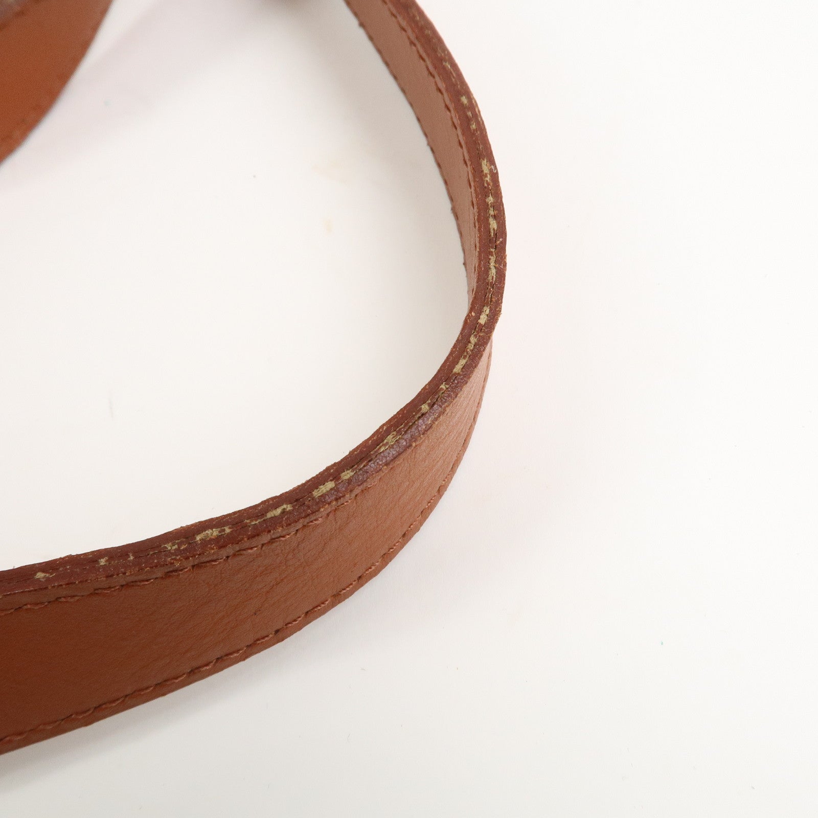 MCM Visetos Leather Boston Bag Shoulder Bag Brown