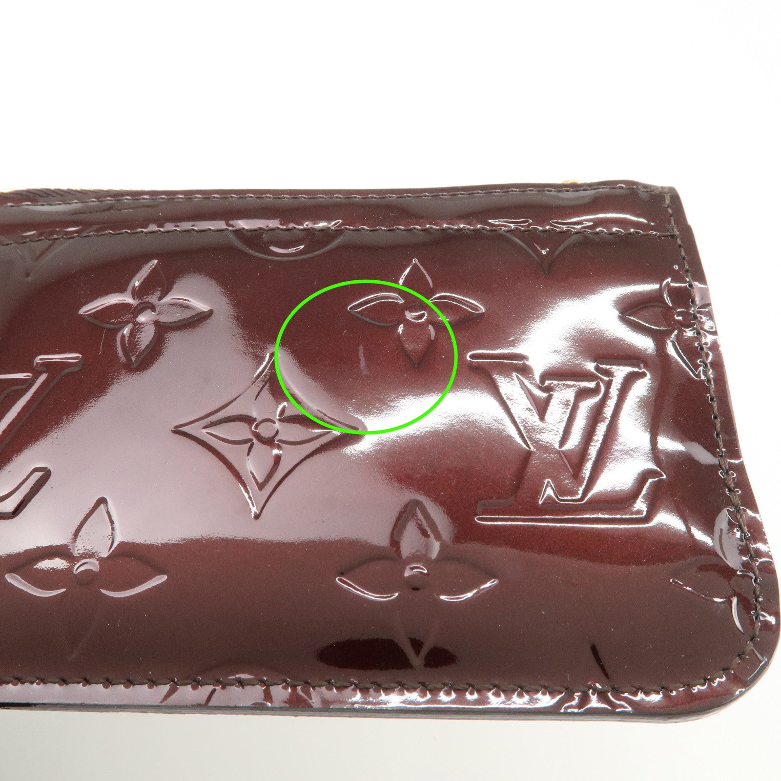 Louis Vuitton Vernis Pochette Cles NM Coin Case Amarante M93557