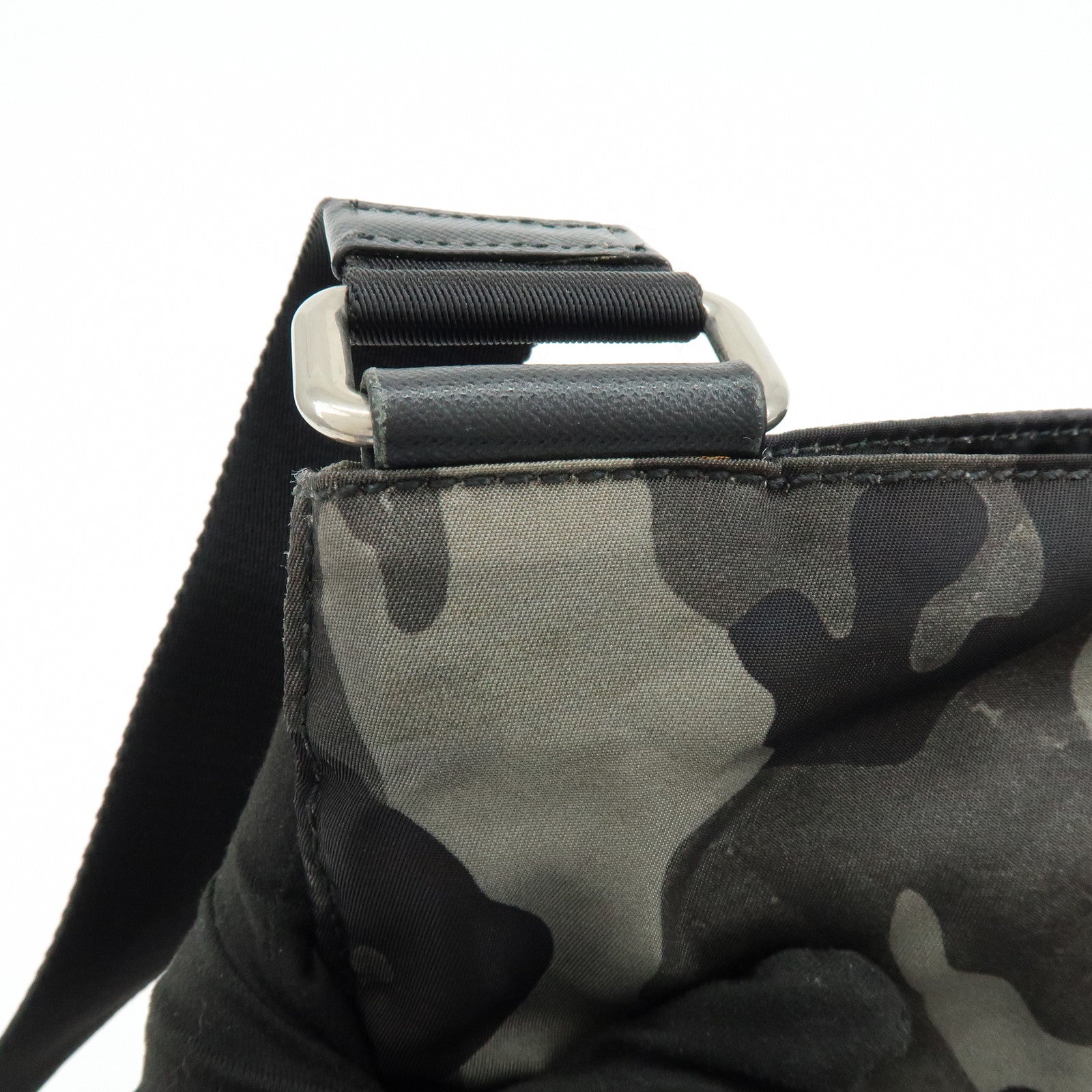 PRADA Triangle Logo Nylon Shoulder Bag Crossbody Bag Camouflage