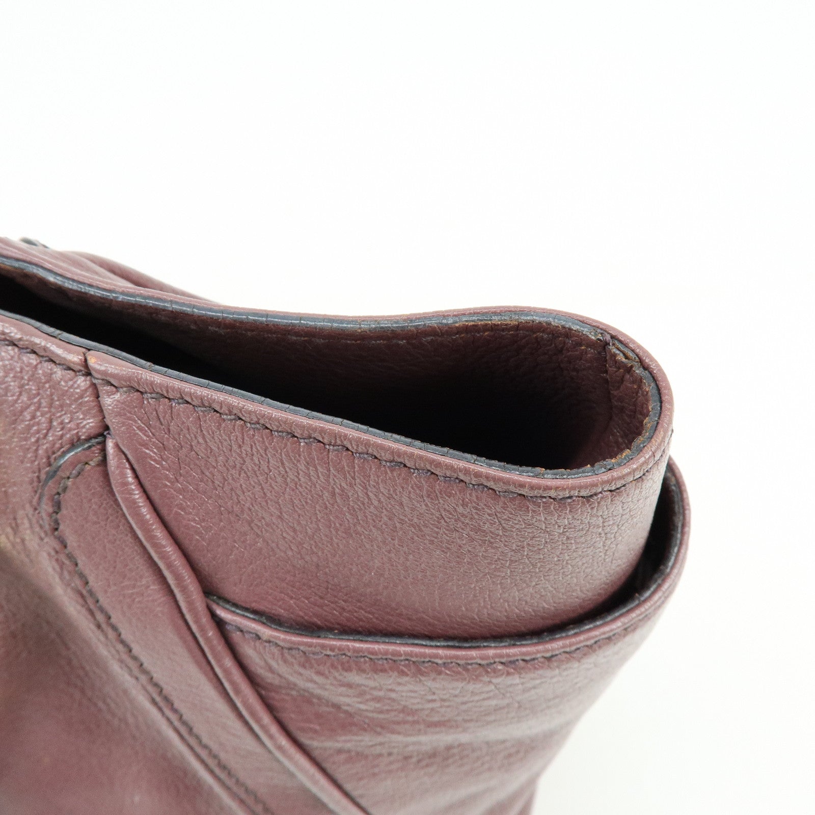 Ferragamo Gancini Leather Tote Bag Hand Bag Light Purple