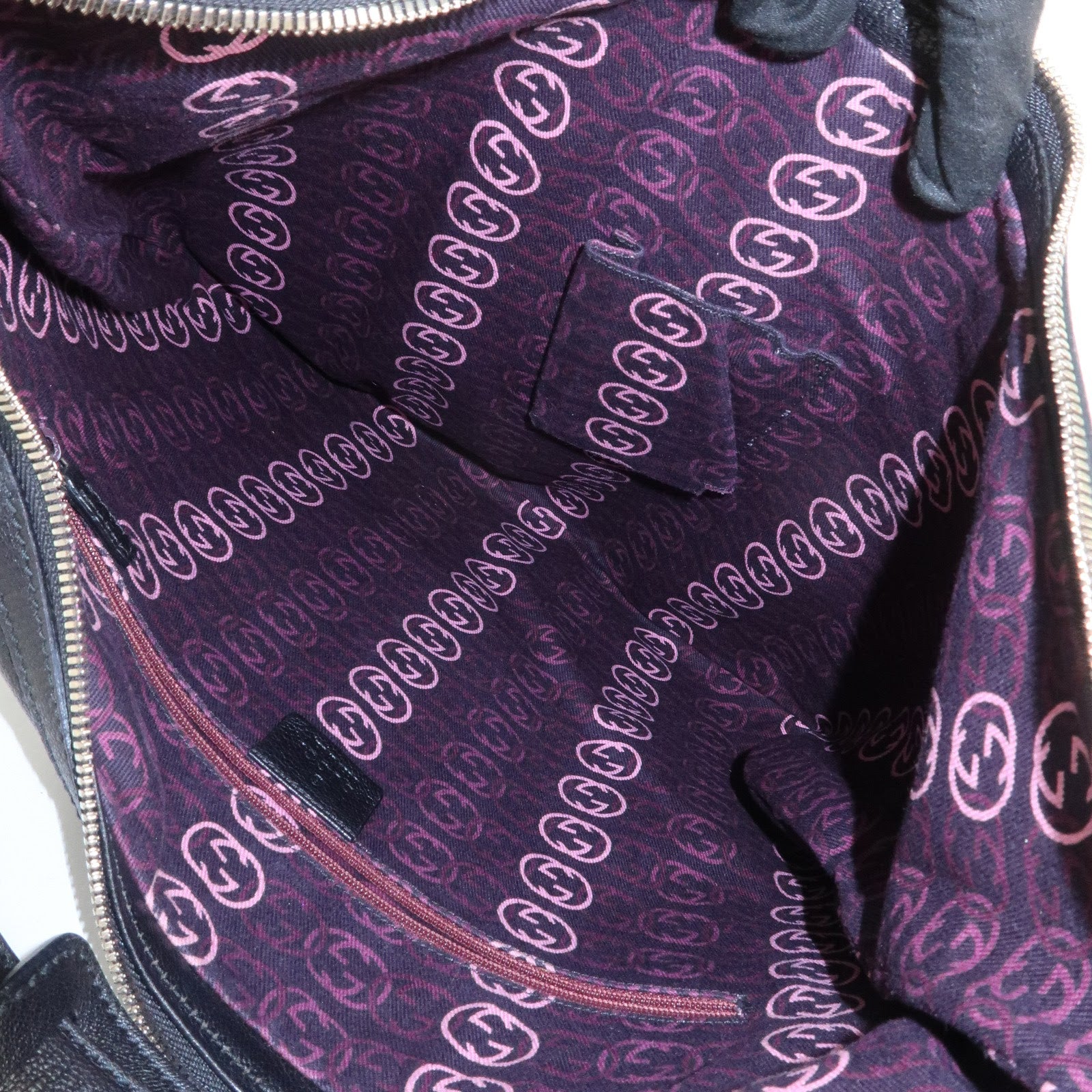 GUCCI Princy Sherry Leather Shoulder Bag Hand Bag Black 162882