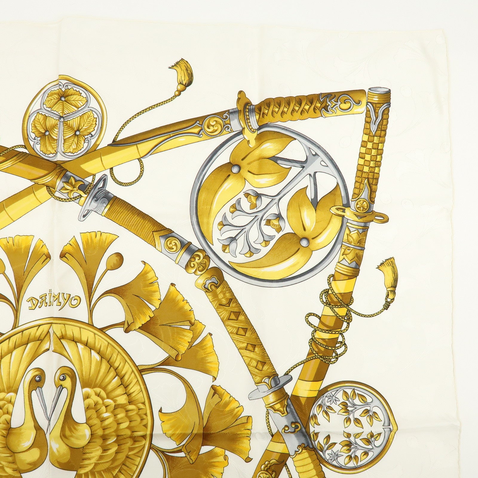 HERMES Carre 90 Silk 100% Scarf DAIMYO PRINCES DU SOLEIL LEVANT