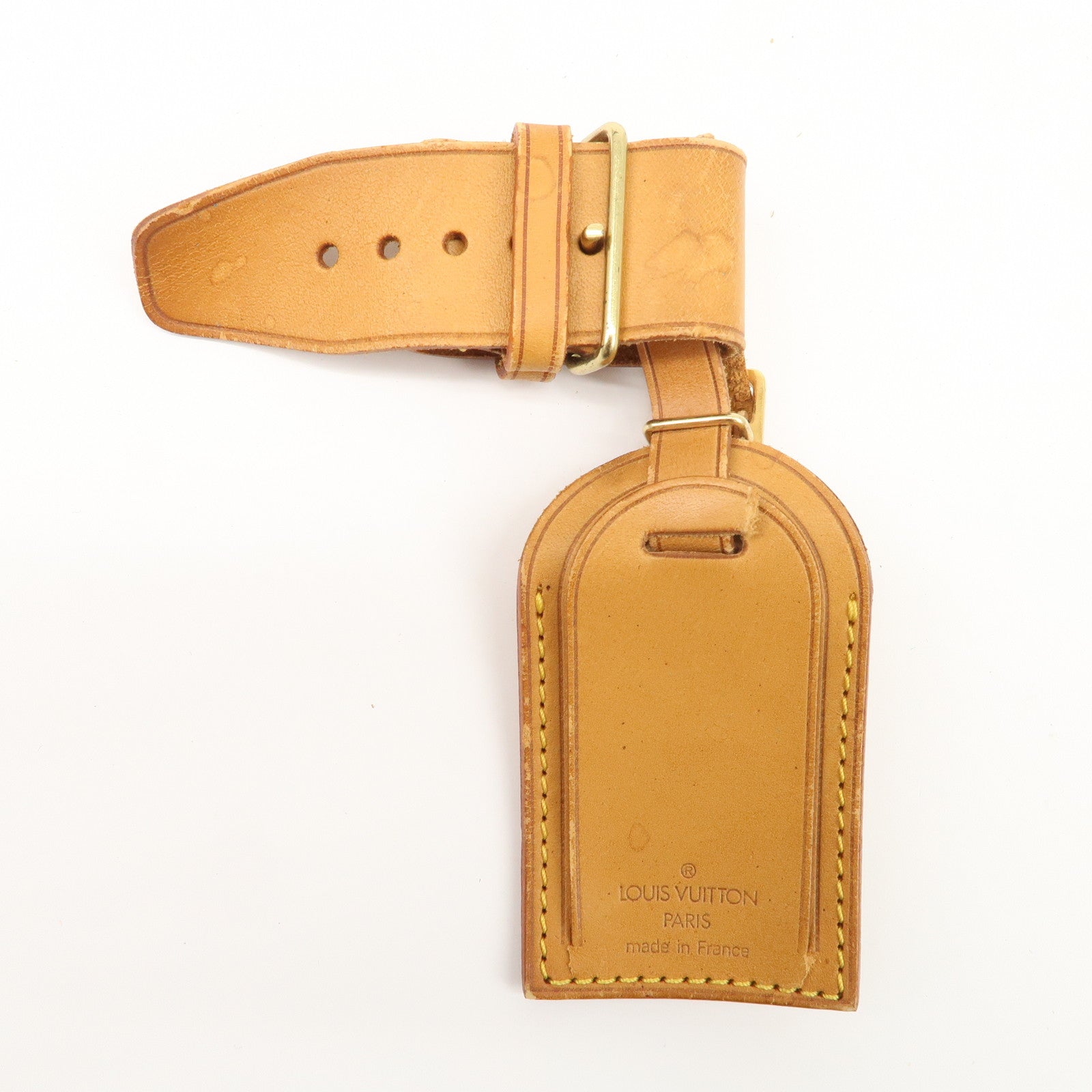 Louis Vuitton Set of 15 Nume Leather Name Tag & Poignet Natural Used