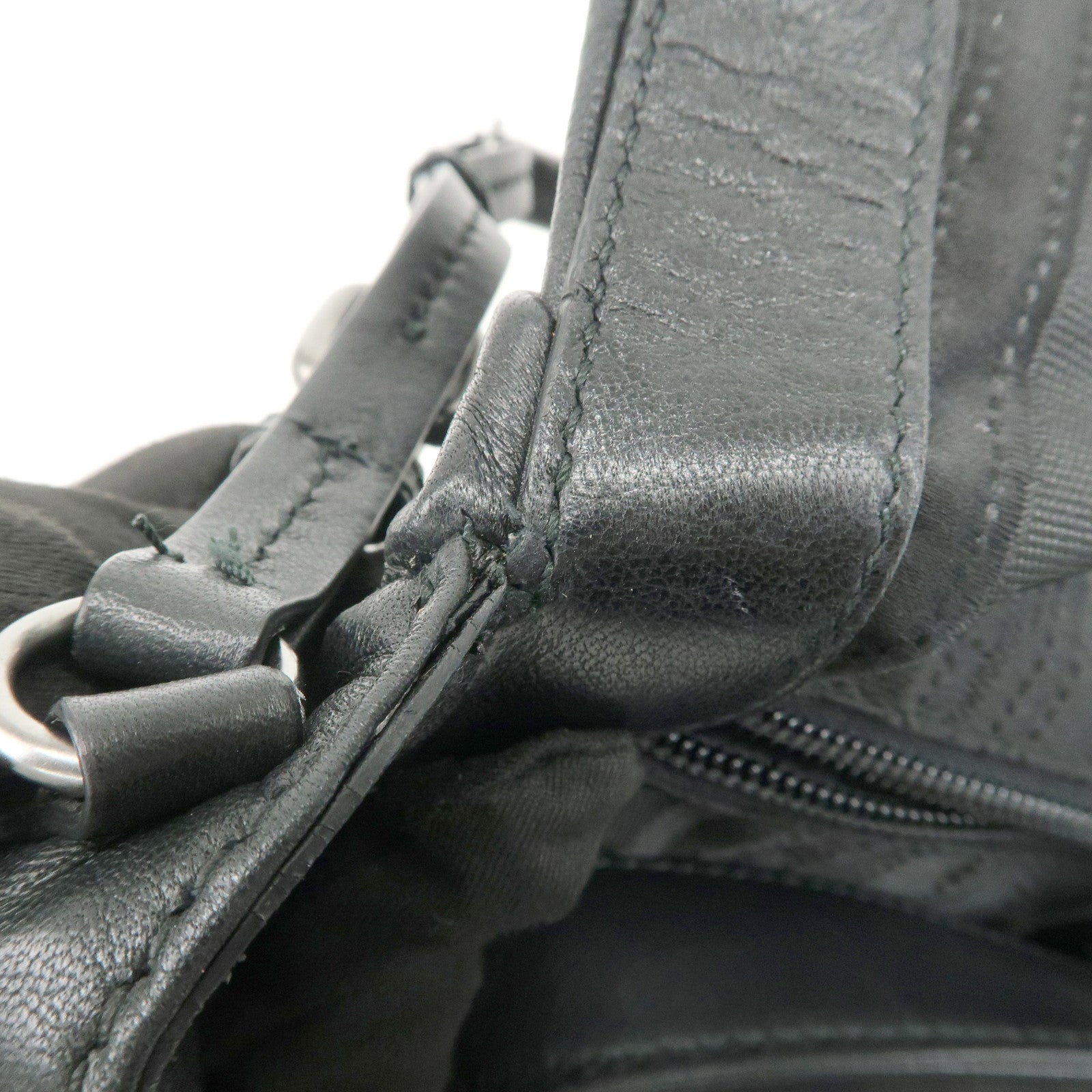 Ferragamo Mini Vara Leather Shoulder Bag Hand Bag Black