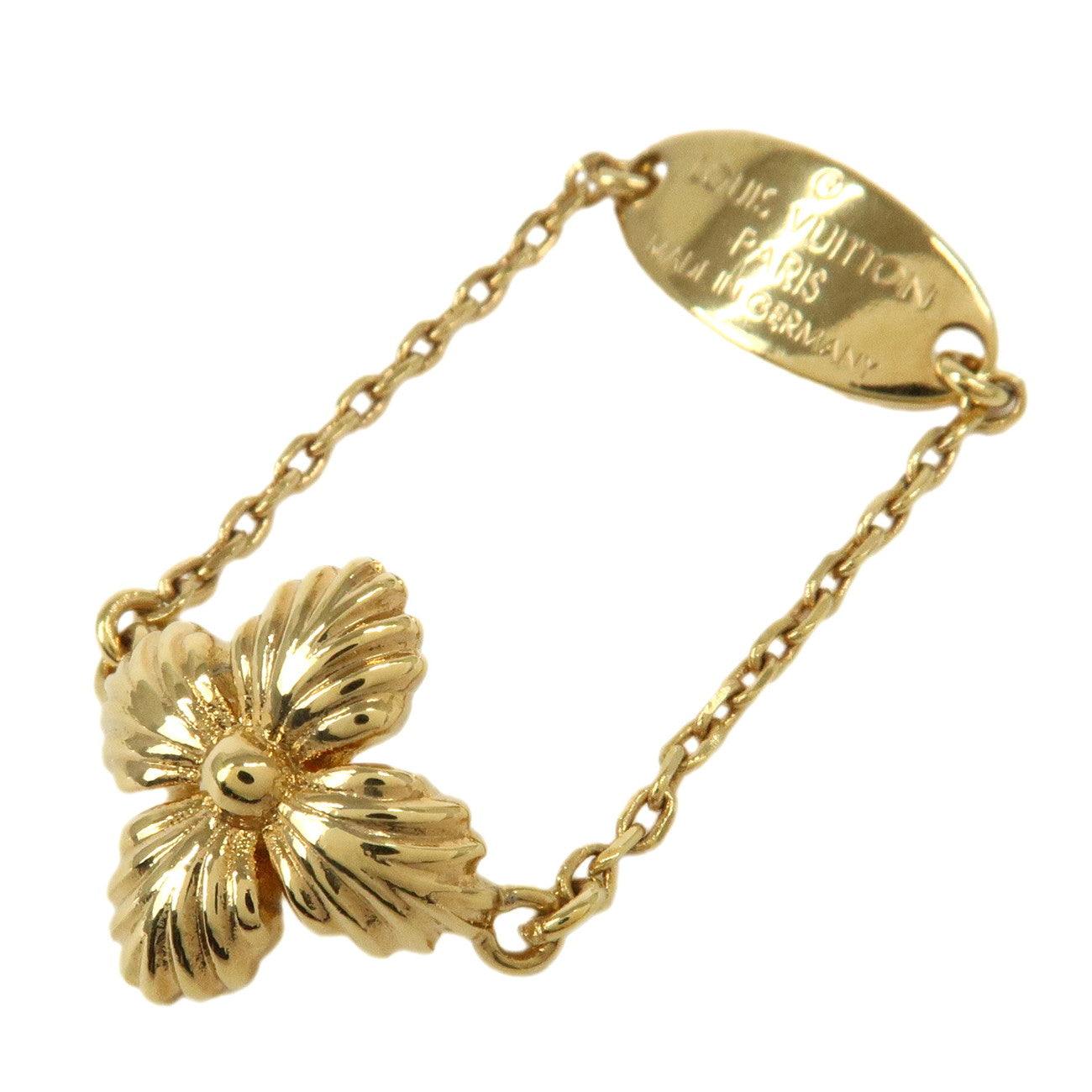 Louis Vuitton Set of 3 Bague Blooming Strass Ring L Gold M68379