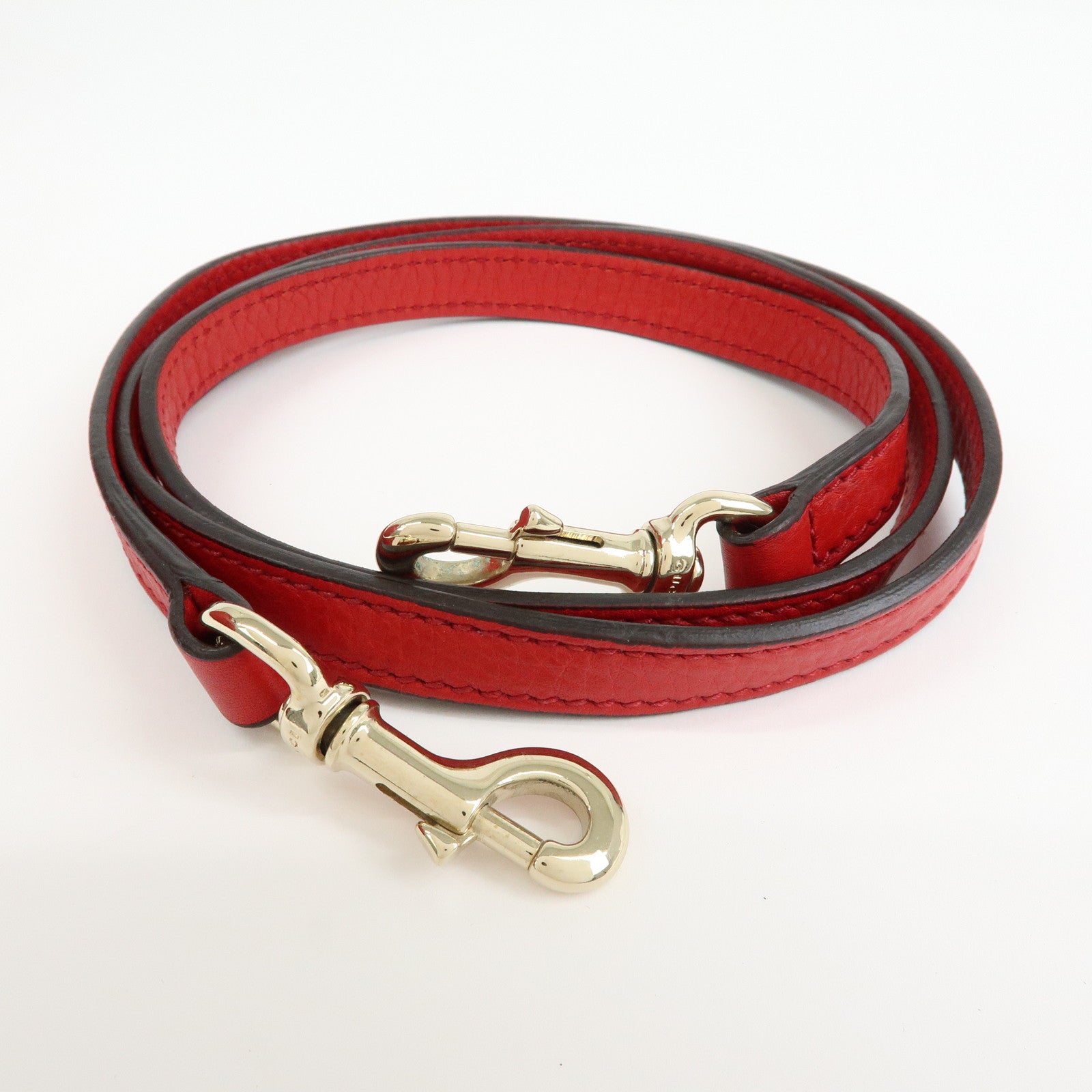 GUCCI SOHO Interlocking G Leather 2Way Bag Hand Bag Red 336751