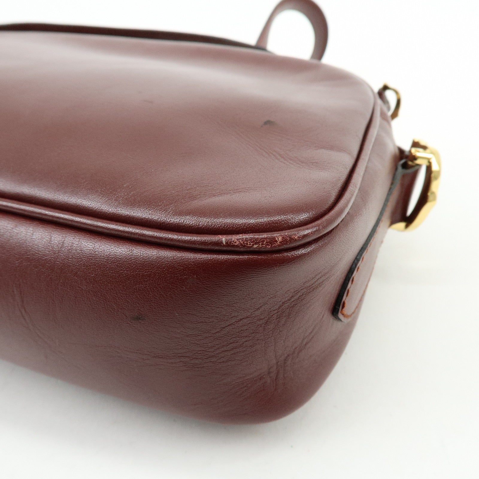 Cartier Must de Cartier Leather Shoulder Bag Crossbody Bag Bordeaux