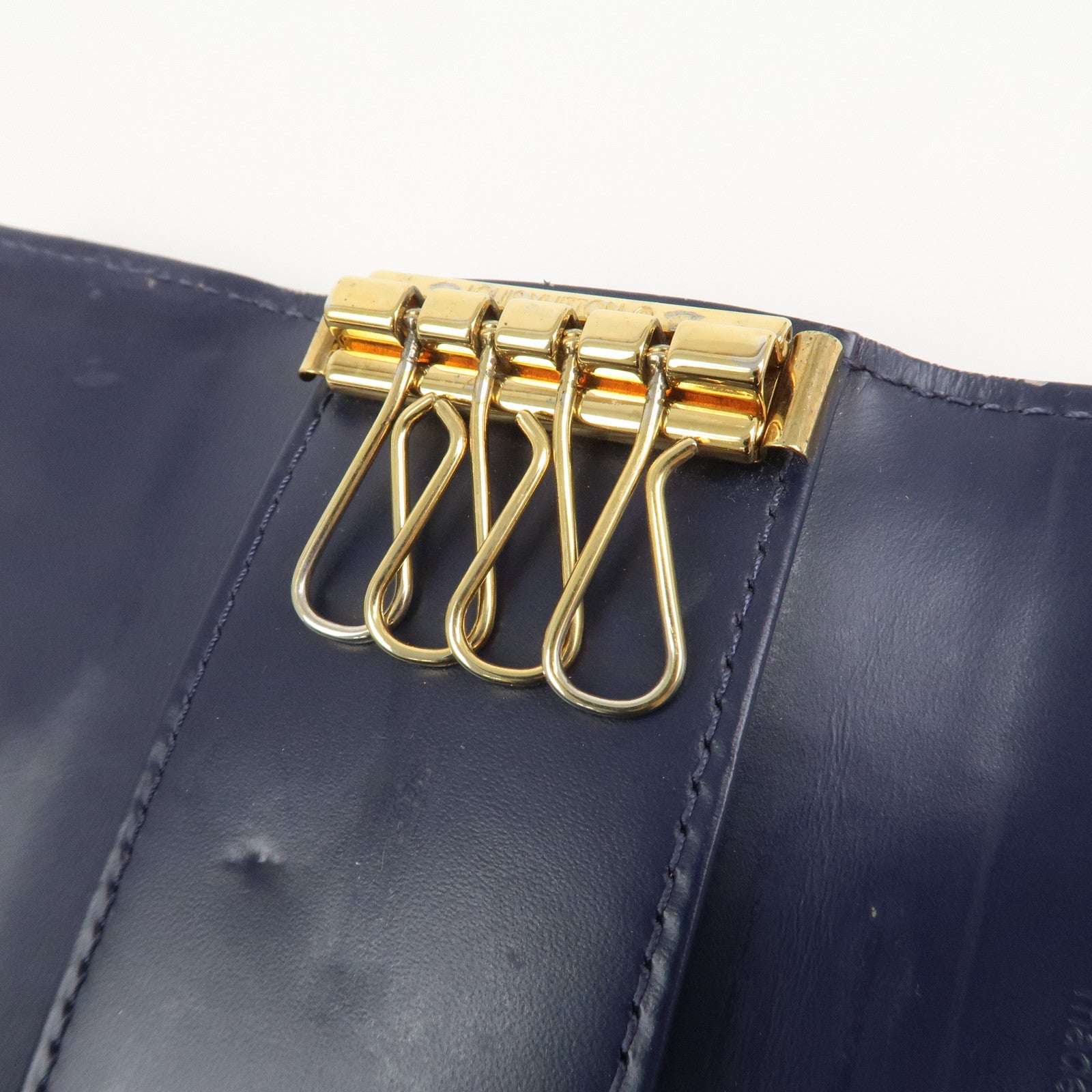 Louis Vuitton Monogram Vernis Multicle 4 Ring Key Case Indigo