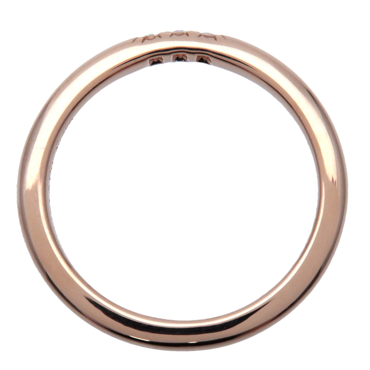 Tiffany & Co Classic Band Ring 3P Diamond K18PG Rose Gold US3.5