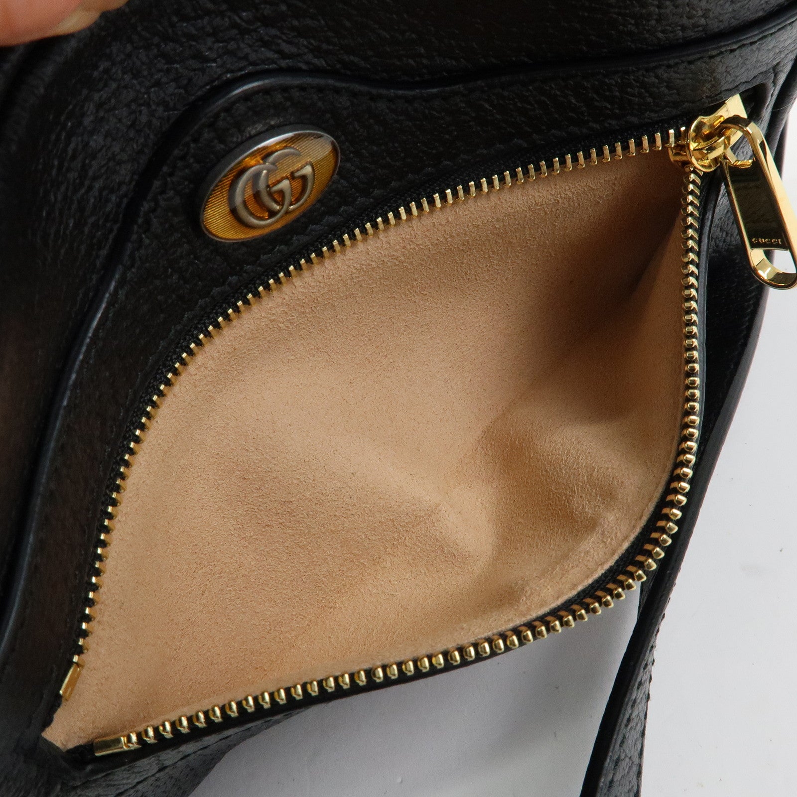 GUCCI Ophidia Sherry Leather Shoulder Crossbody Bag Black 517350