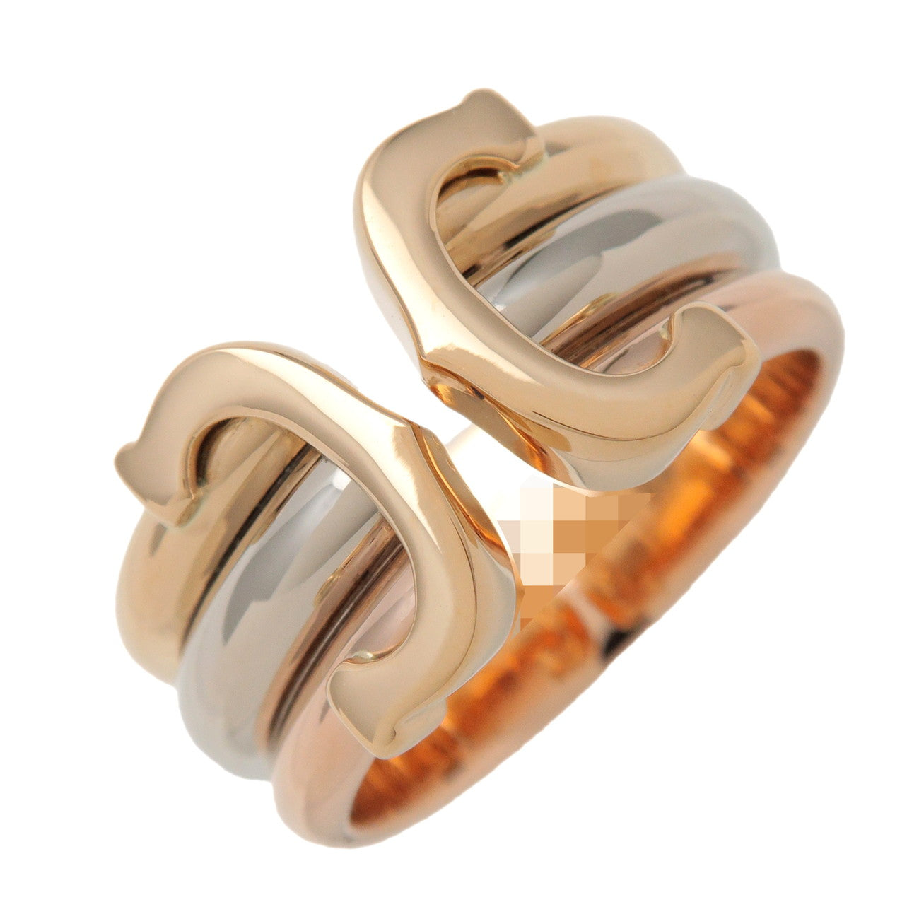 Cartier 2C Trinity Ring K18 750YG/WG/PG Gold #53 US7 EU53 HK15