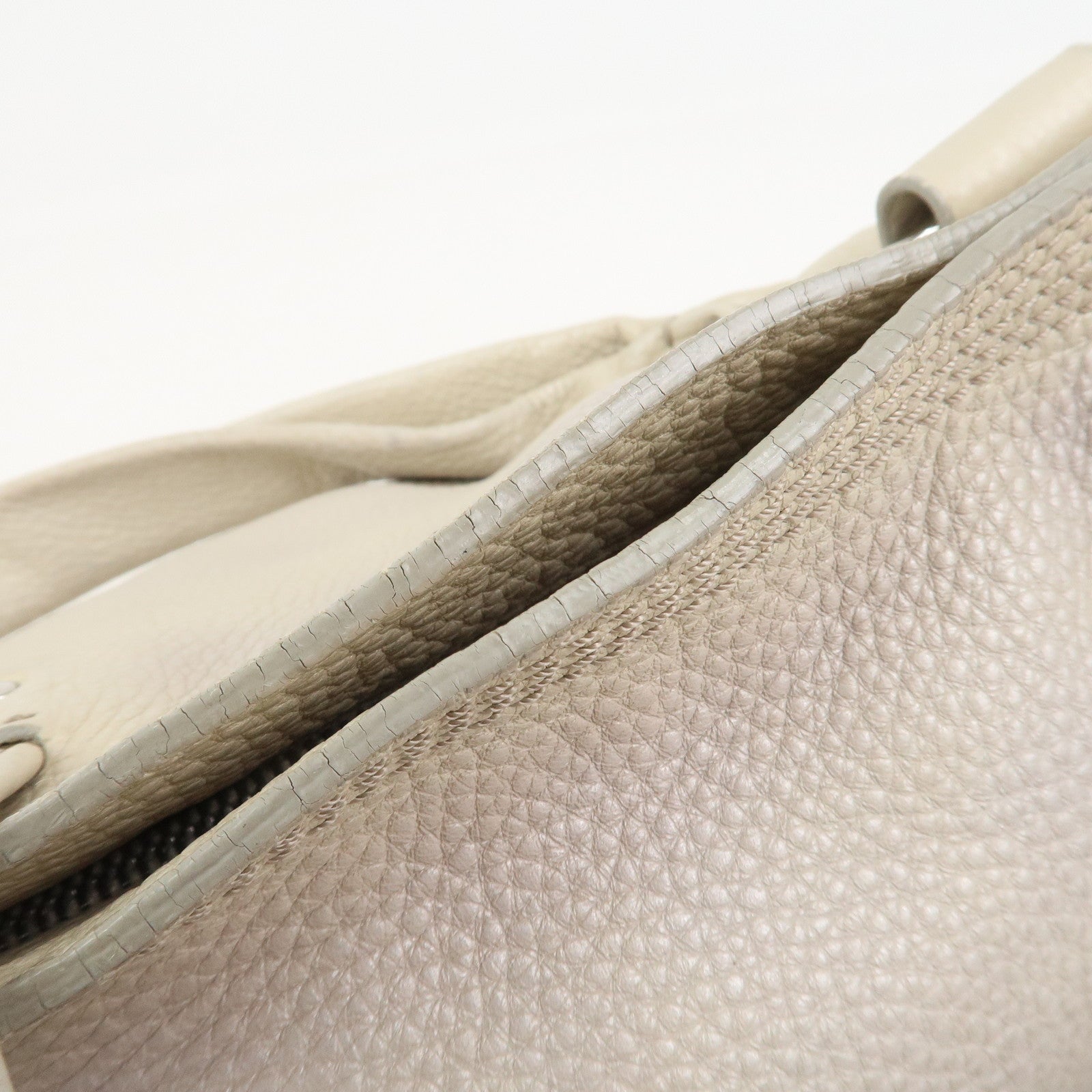 CELINE Bitter Sweet Leather Shoulder Bag Hand Bag Ivory