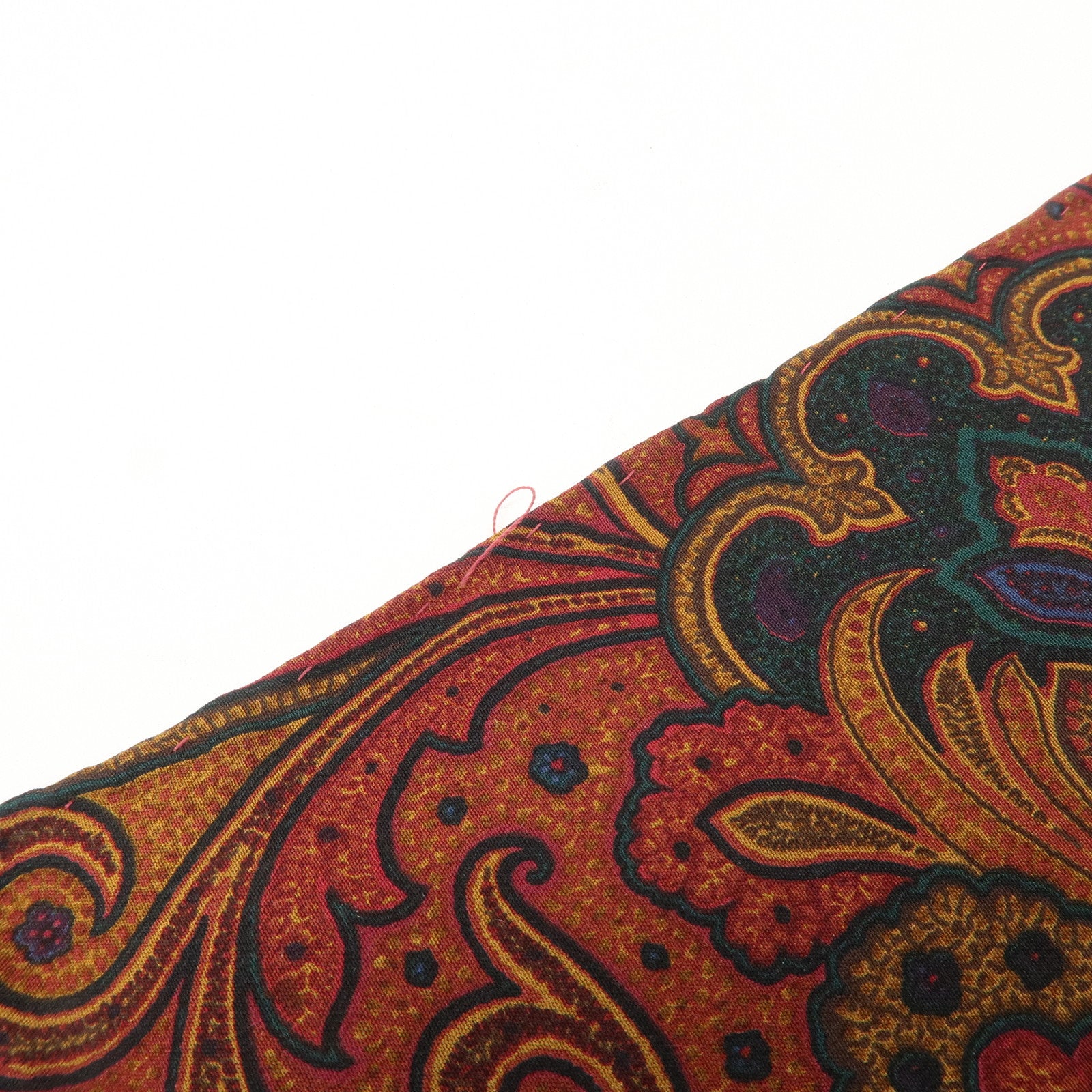 CHANEL COCO Mark Silk 100% Scarf Paisley Multicolor