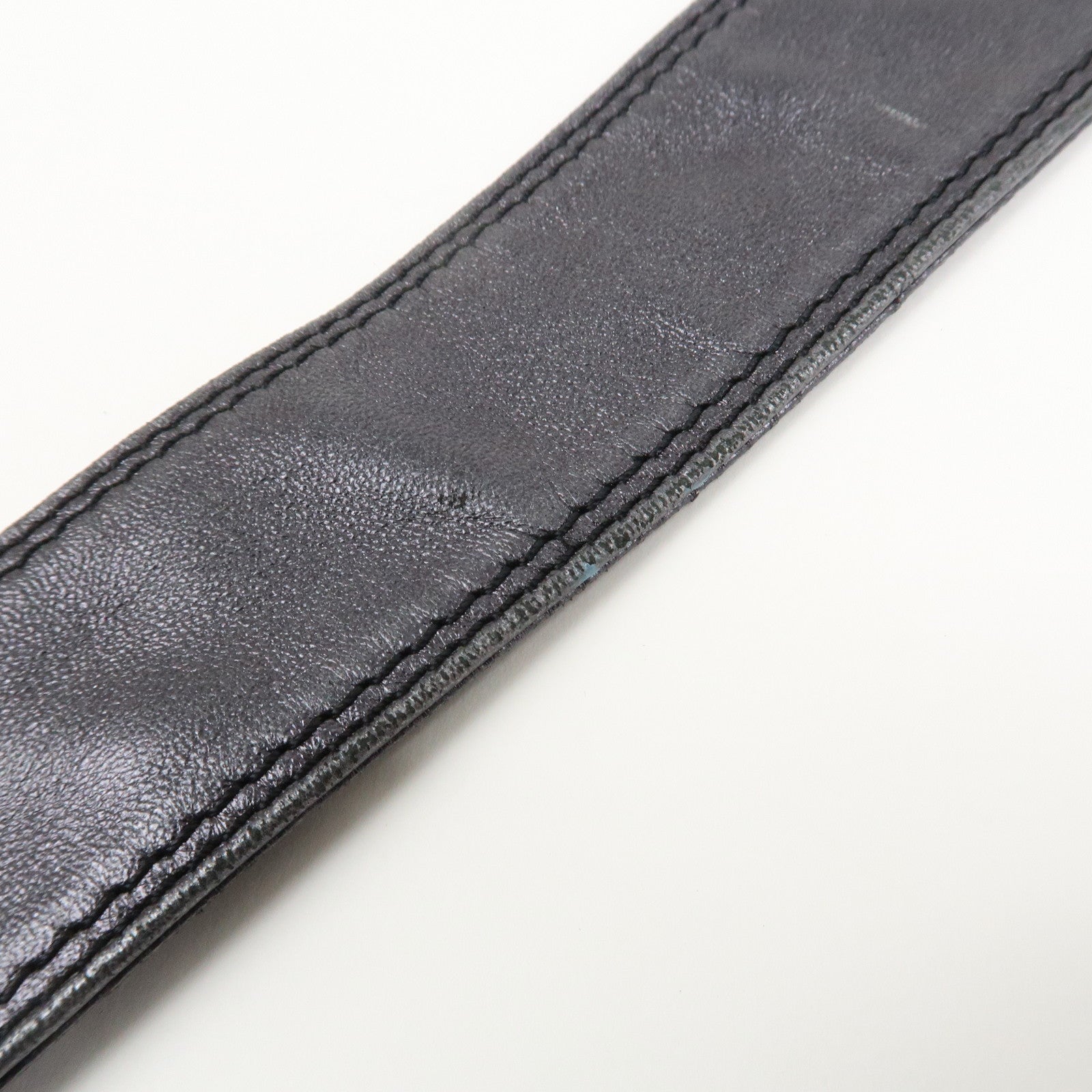 CHANEL Leather Shoulder Bag Crossbody Bag Metallic Gray