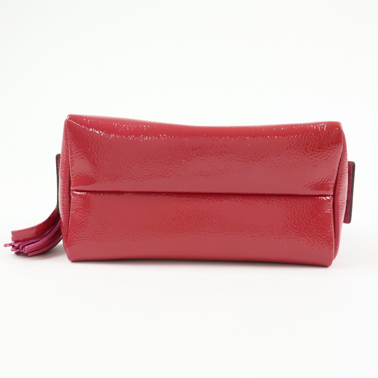 GUCCI Soho Interlocking G Nylon Patent Leather Cosmetic Pouch Pink