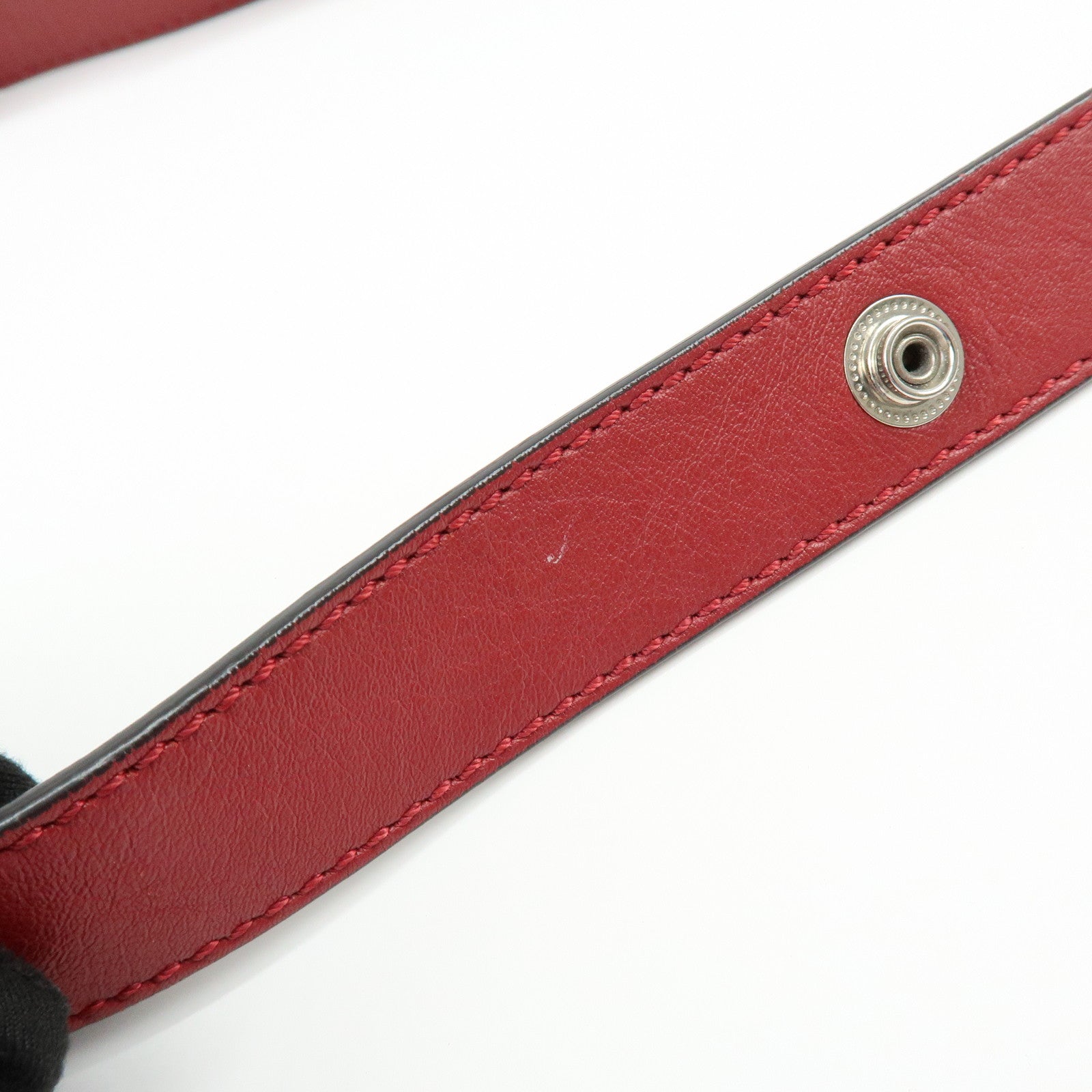 FENDI By The Way Leather 2Way Bag Hand Bag Shoulder Bag Red 8BL124