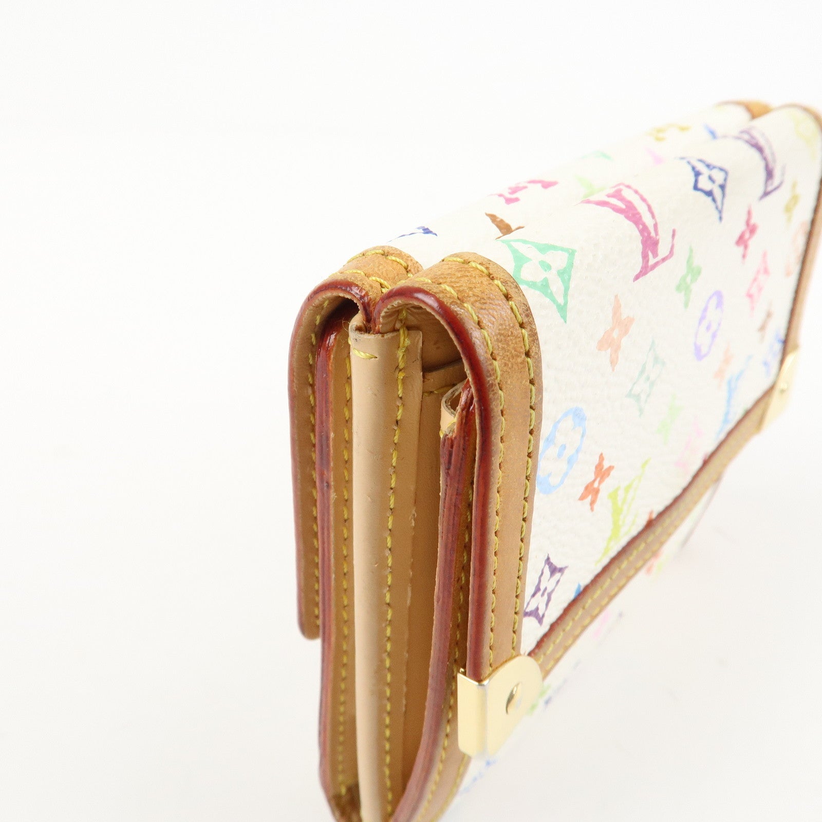 Louis Vuitton Monogram Multicolor Porte Monnaie Billets Carte Credit M92983 Used