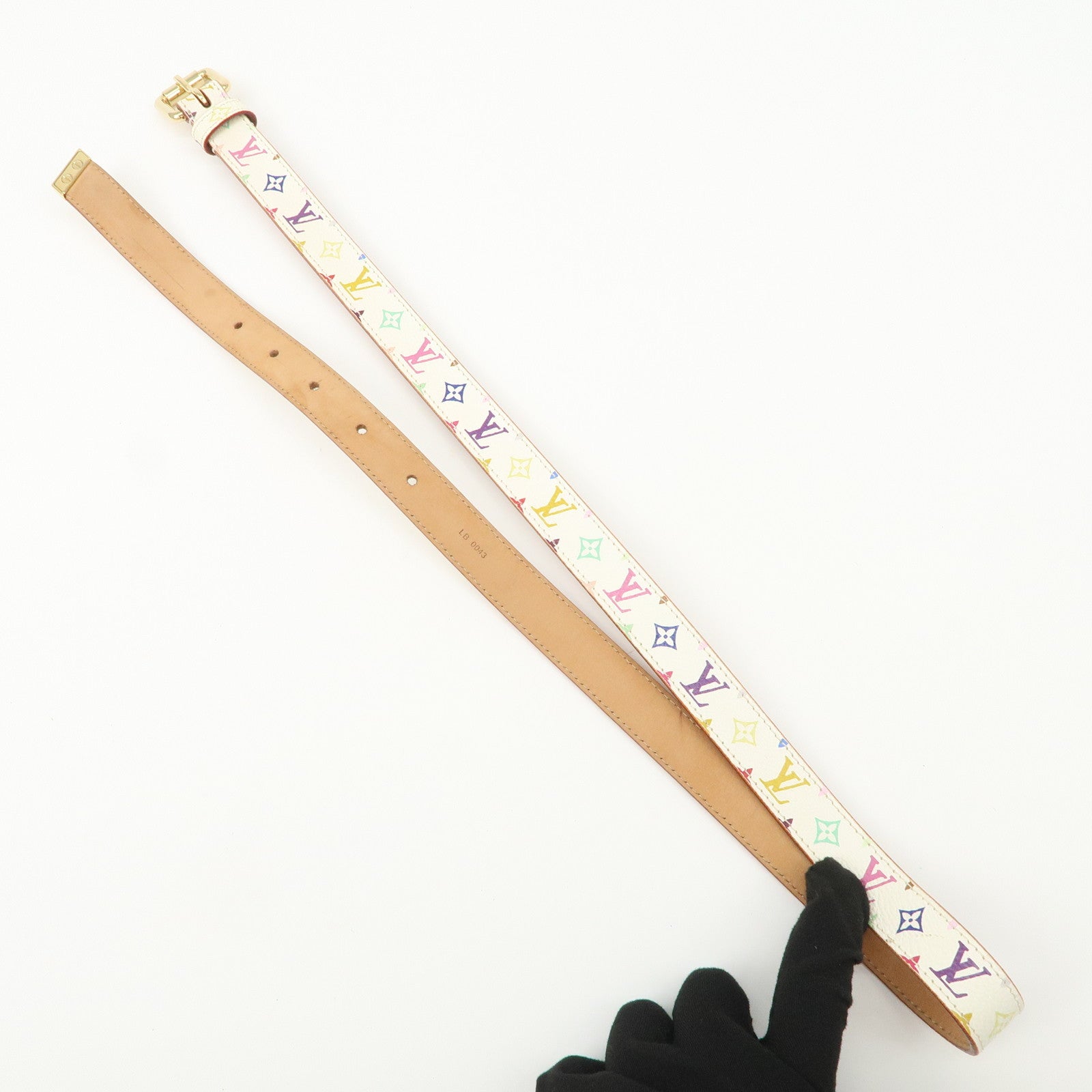 Louis Vuitton Monogram Multicolor Saint Tulle Carre Belt M9270