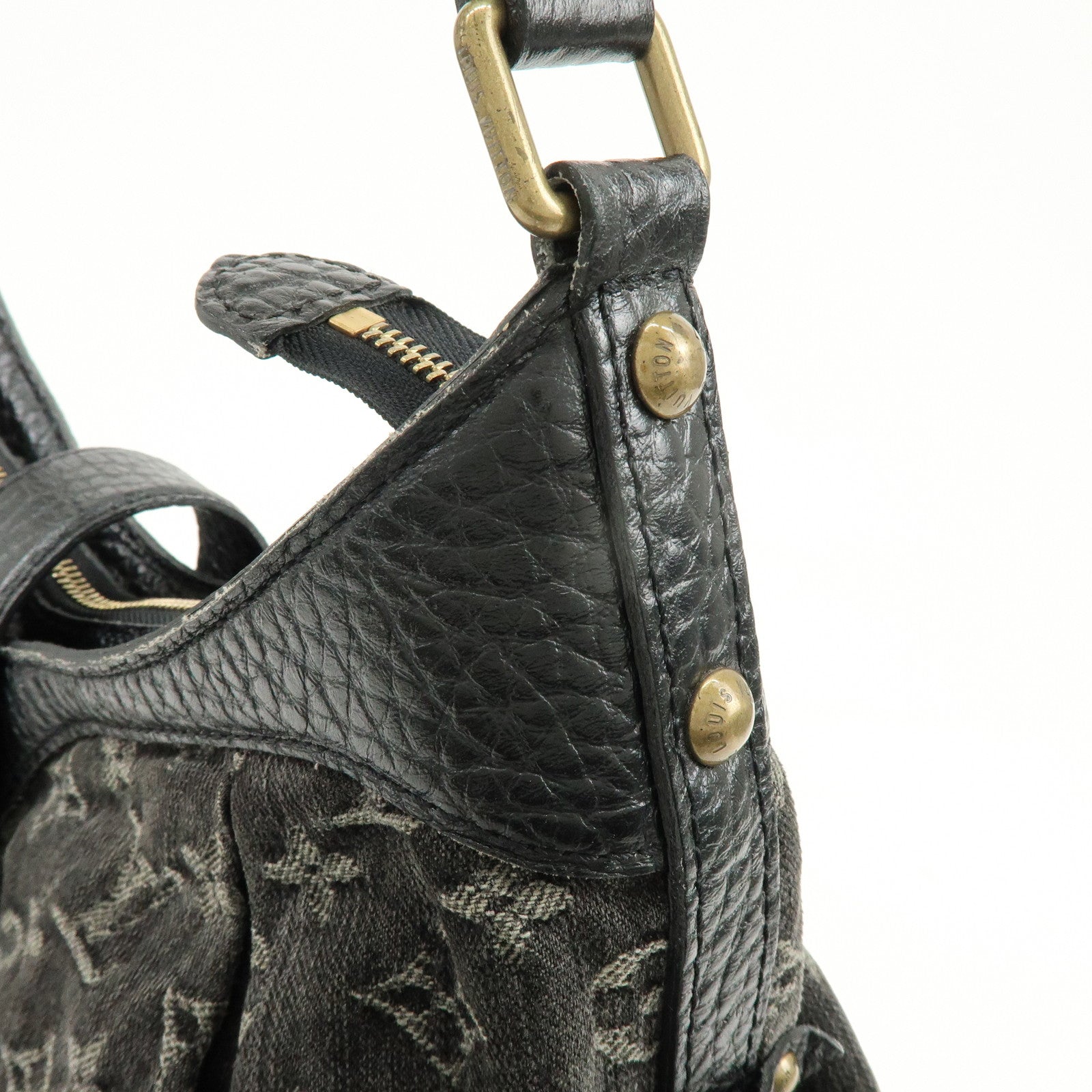 Louis Vuitton Monogram Denim Slightly Shoulder Bag Noir M95835