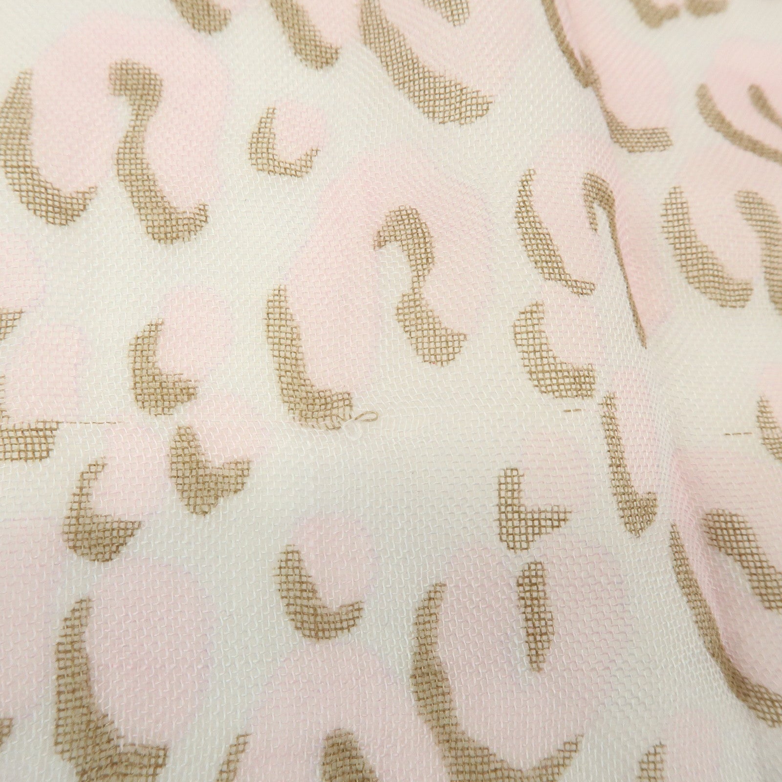 Louis Vuitton Leopard Cashmere Silk Scarf Shawl Pink Gray 413287
