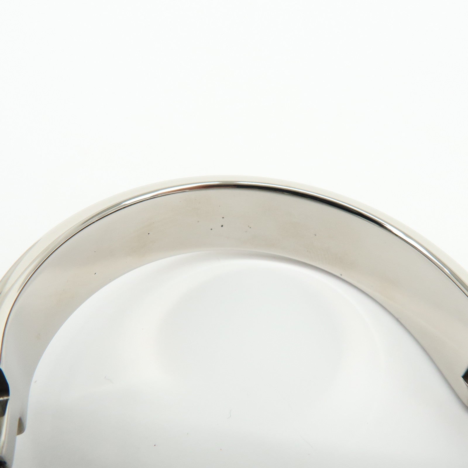 HERMES Clic Clac PM H Logo Metal Bracelet Bangle ▢C Stamped Black