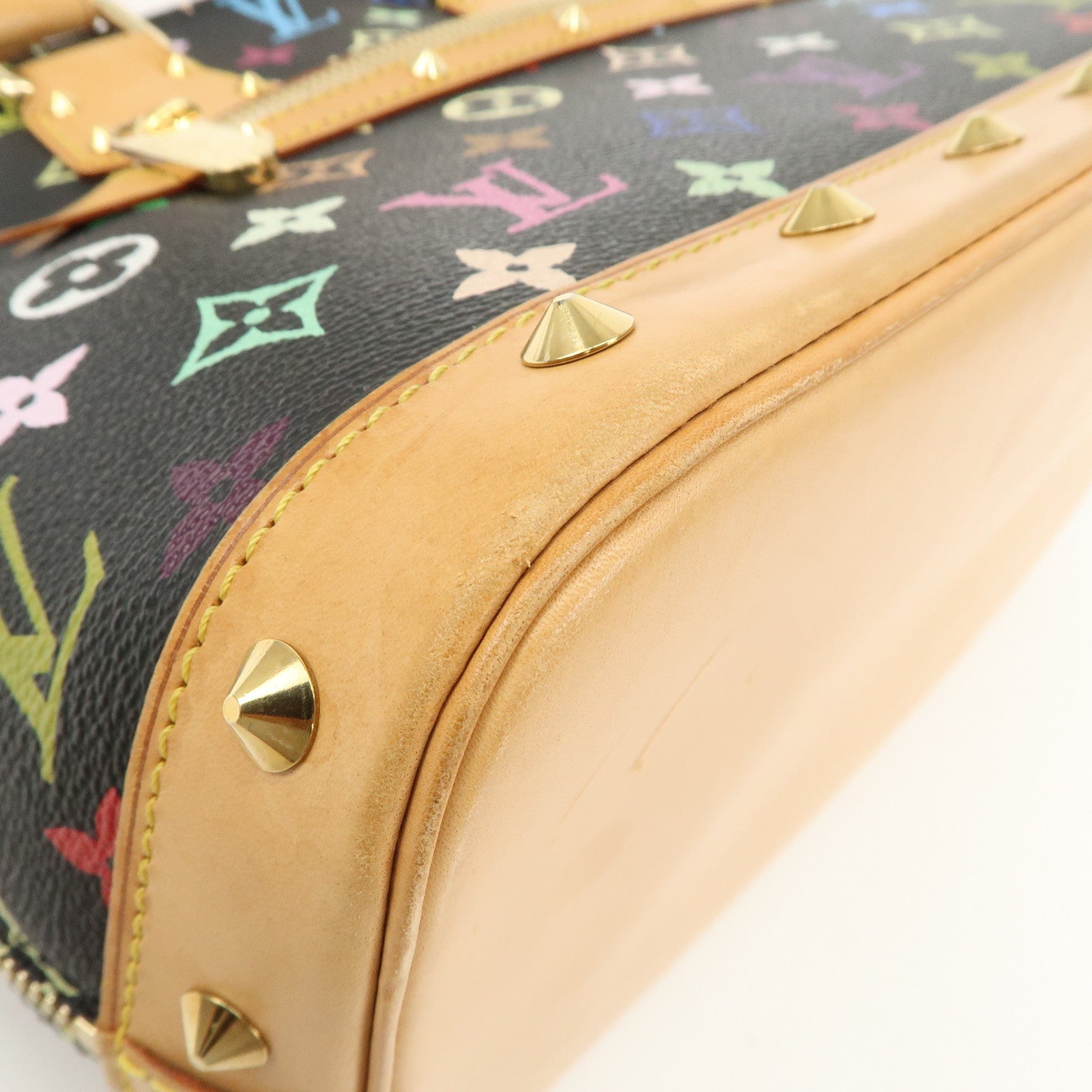 Louis Vuitton Monogram Multicolor Alma Hand Bag Noir M92646
