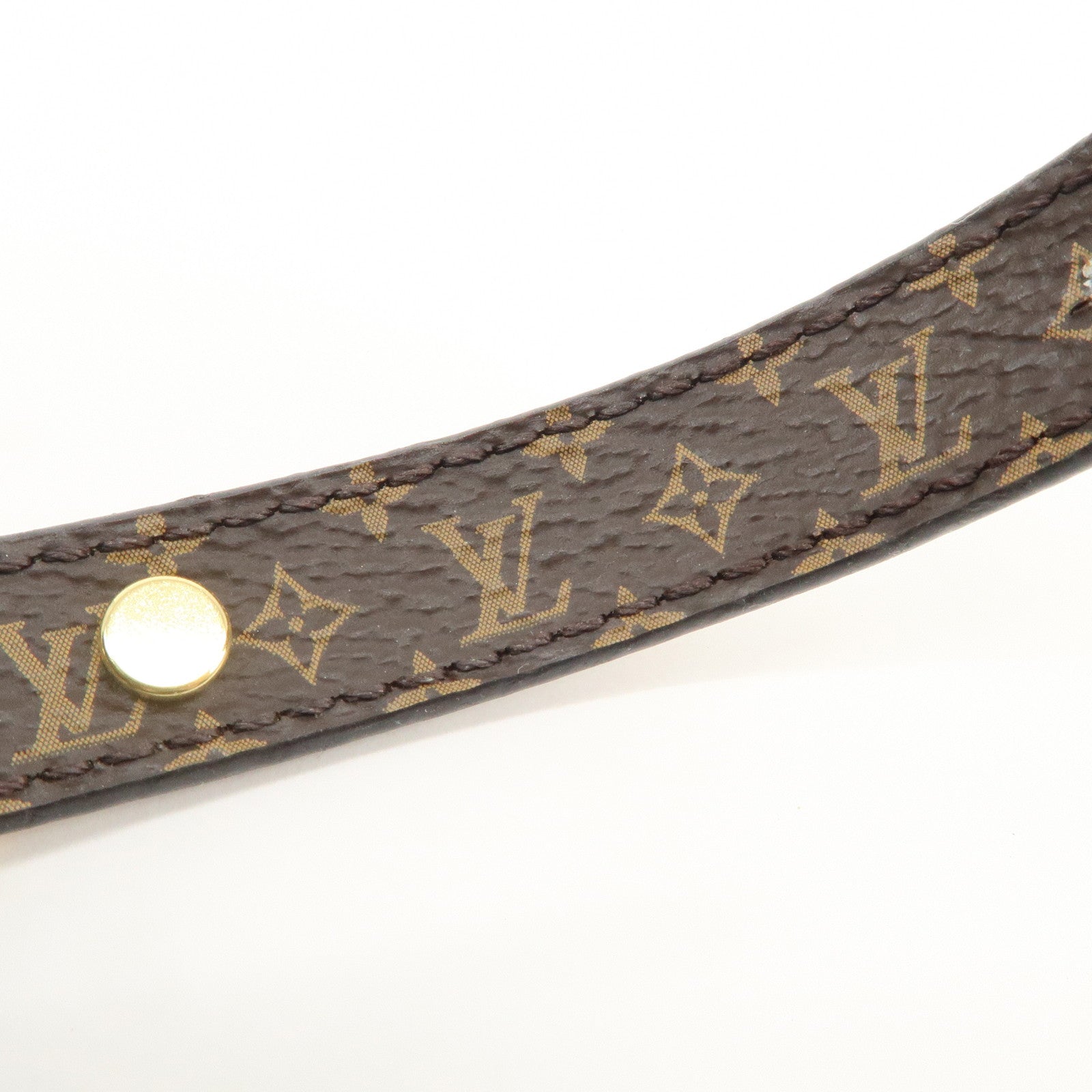 Louis Vuitton Monogram LV Bracelet Metal Canvas Bracelet M6559