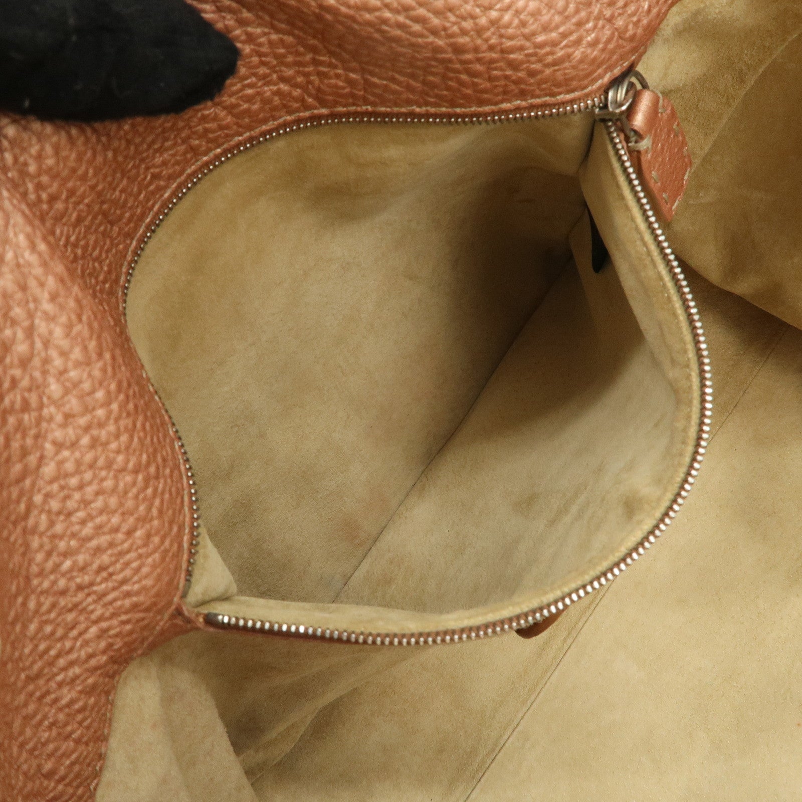 FENDI Selleria Leather Mini Linda Hand Bag Pink Silver Hardware 8BR458 Used