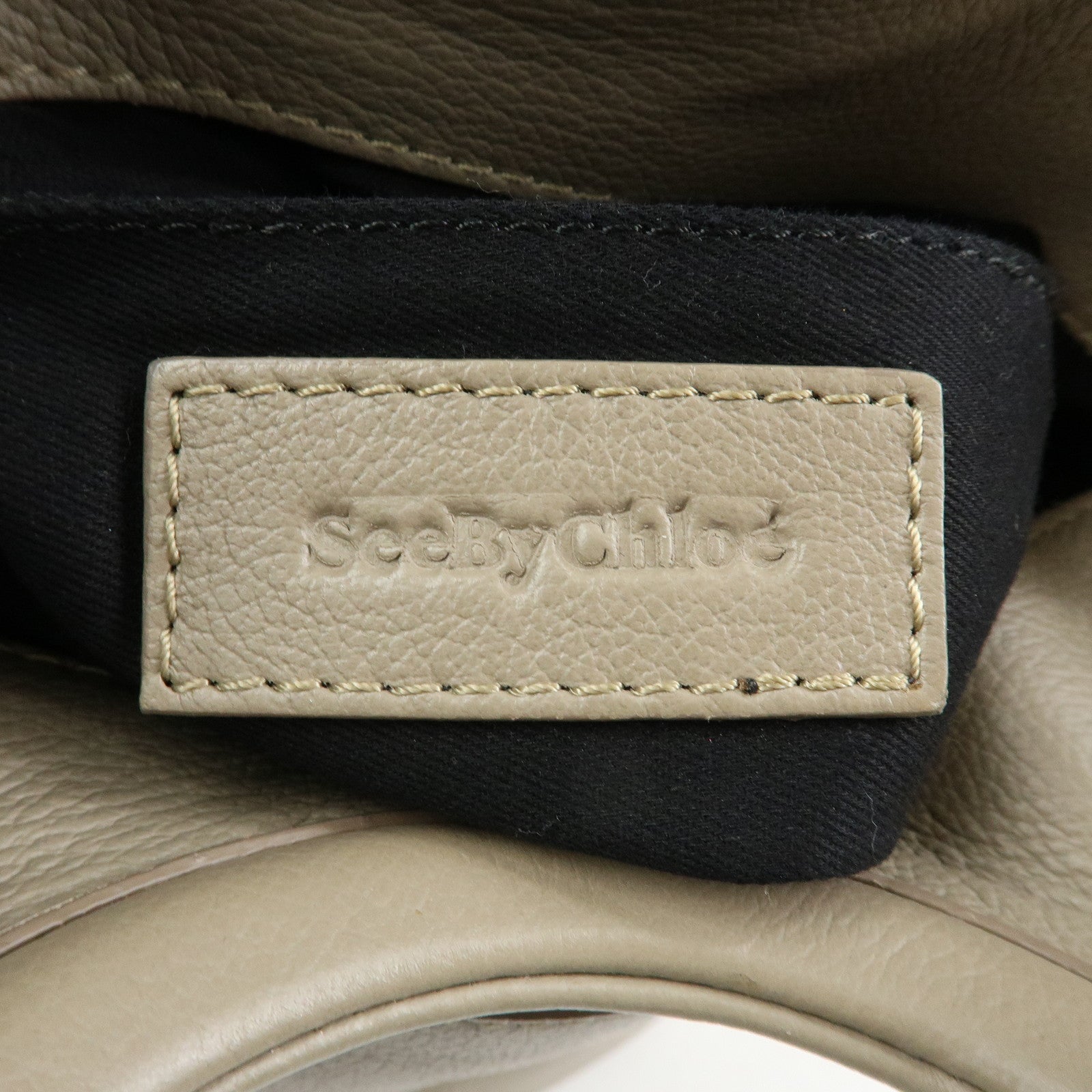 Chloe See by Chloe Joan Leather 2Way Bag Shoulder Hand Bag Gray