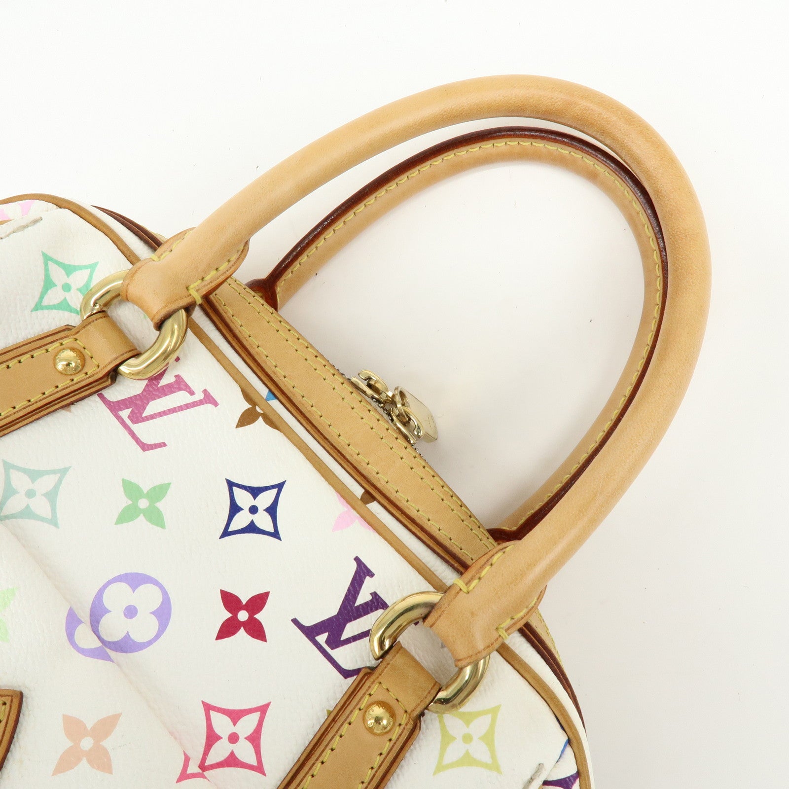 Louis Vuitton Monogram Multicolor Priscilla Hand Bag Blanc M40096 Auth Used F/S