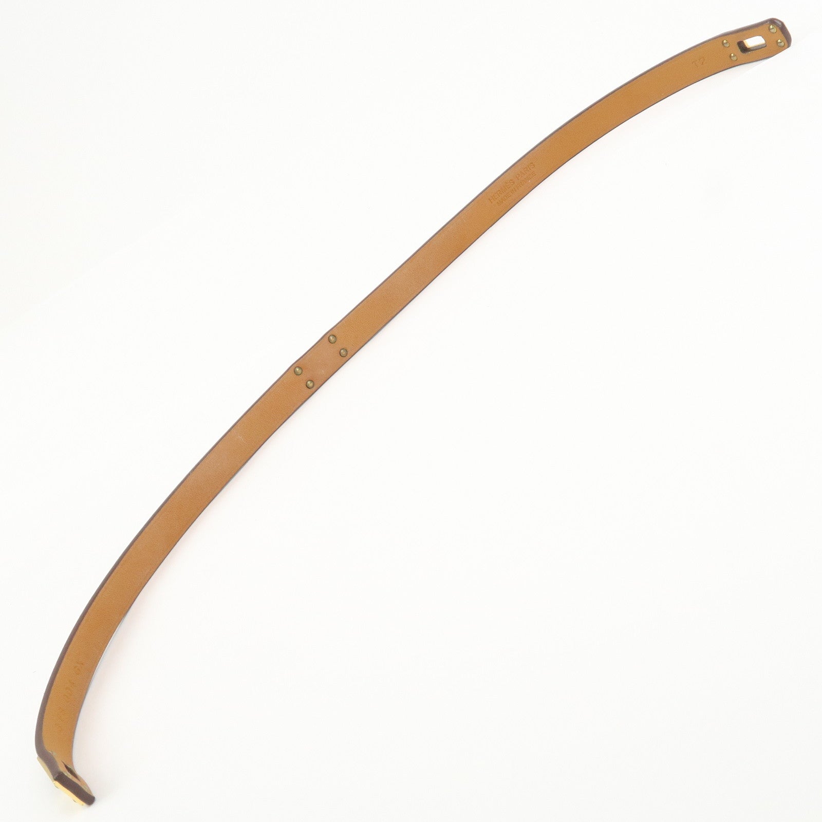 HERMÈS Mini Kelly Double Tour Leather Bracelet Greige