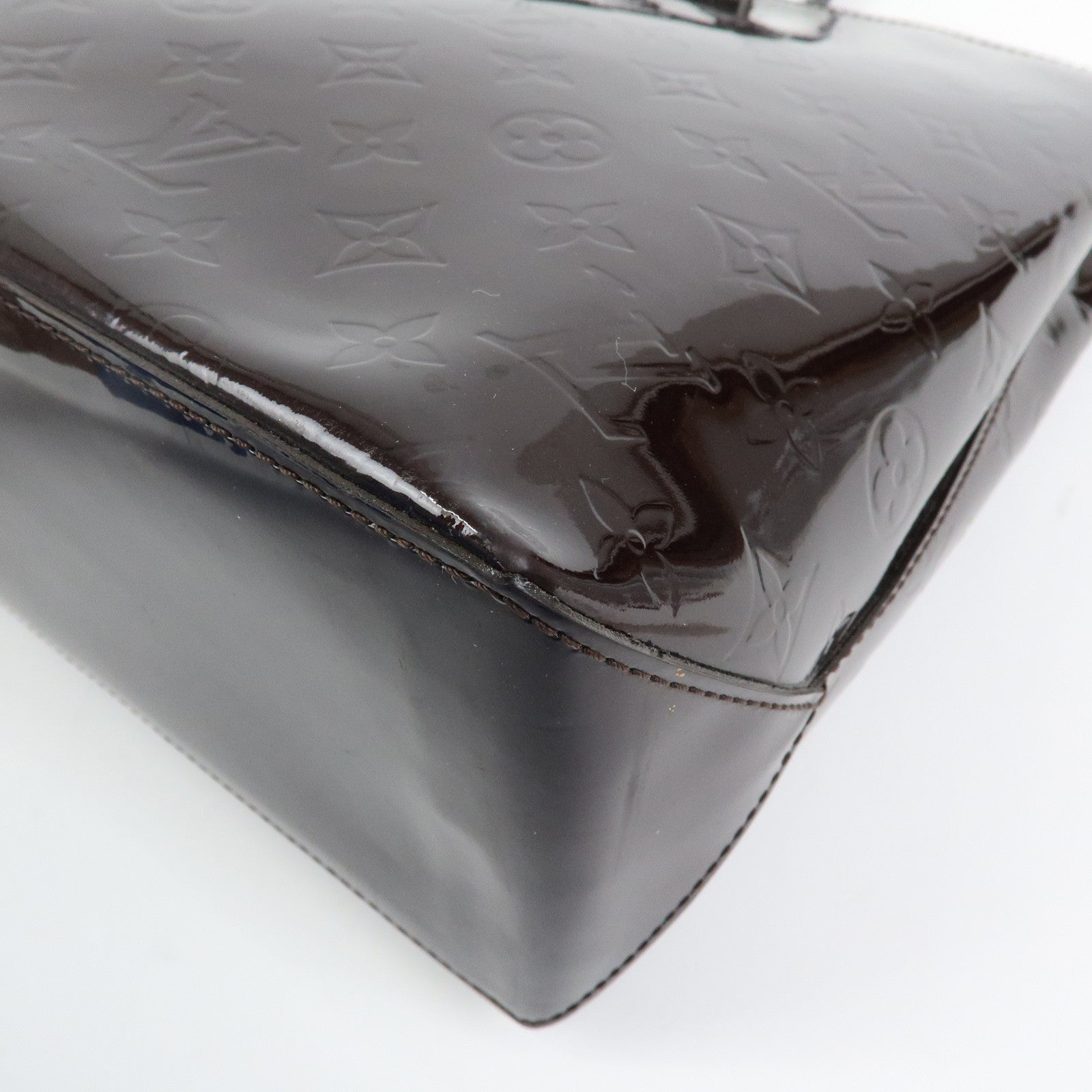 Louis Vuitton Monogram Vernis Leather Wilshire MM Tote Bag Amarante