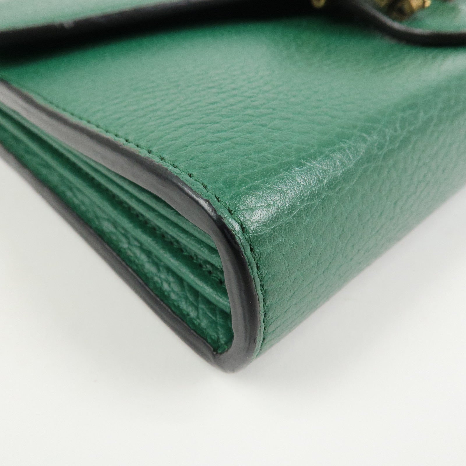GUCCI Dionysus Leather Chain Shoulder Bag Green 401231