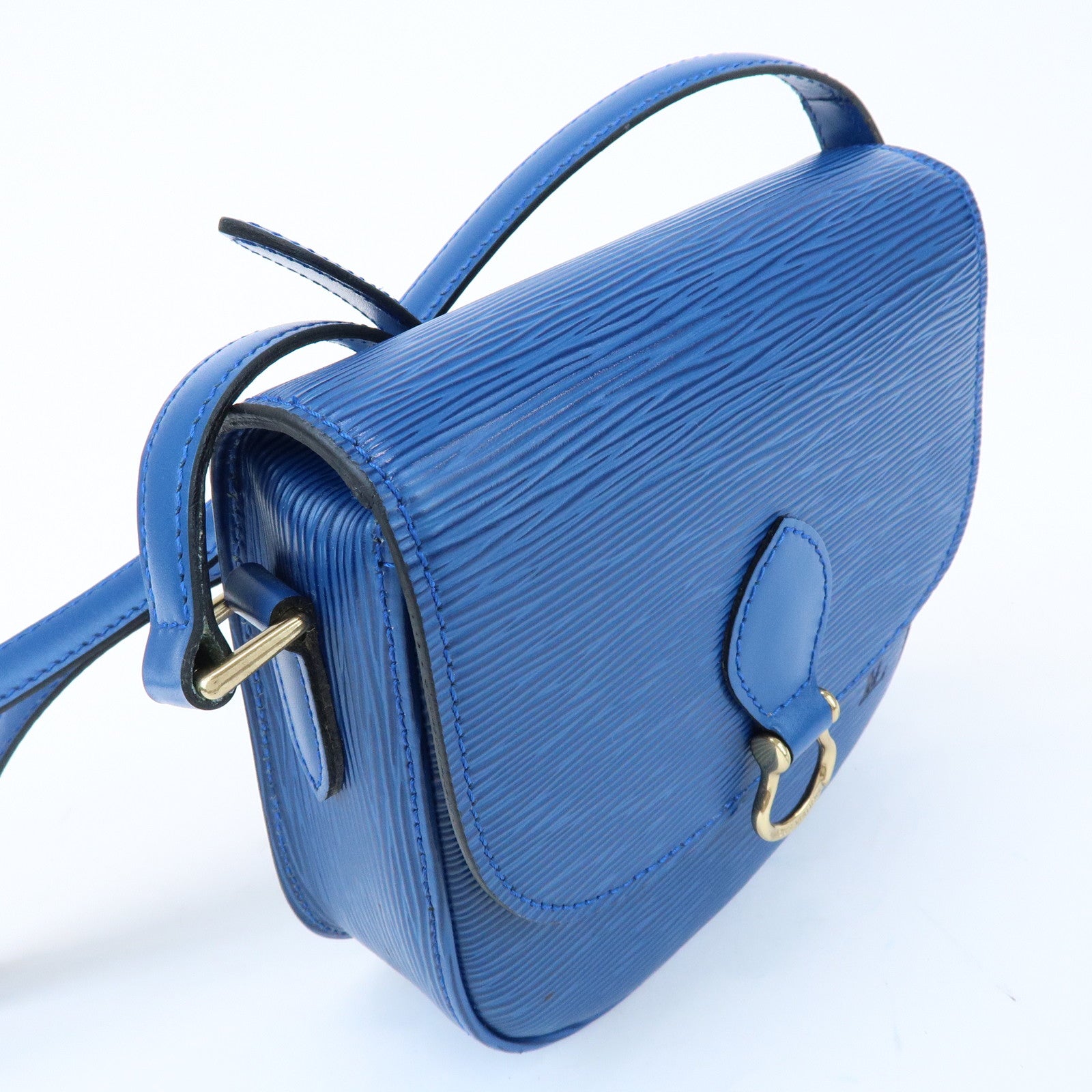 Louis Vuitton Epi Mini Saint Cloud Shoulder Bag Toledo Blue M52215