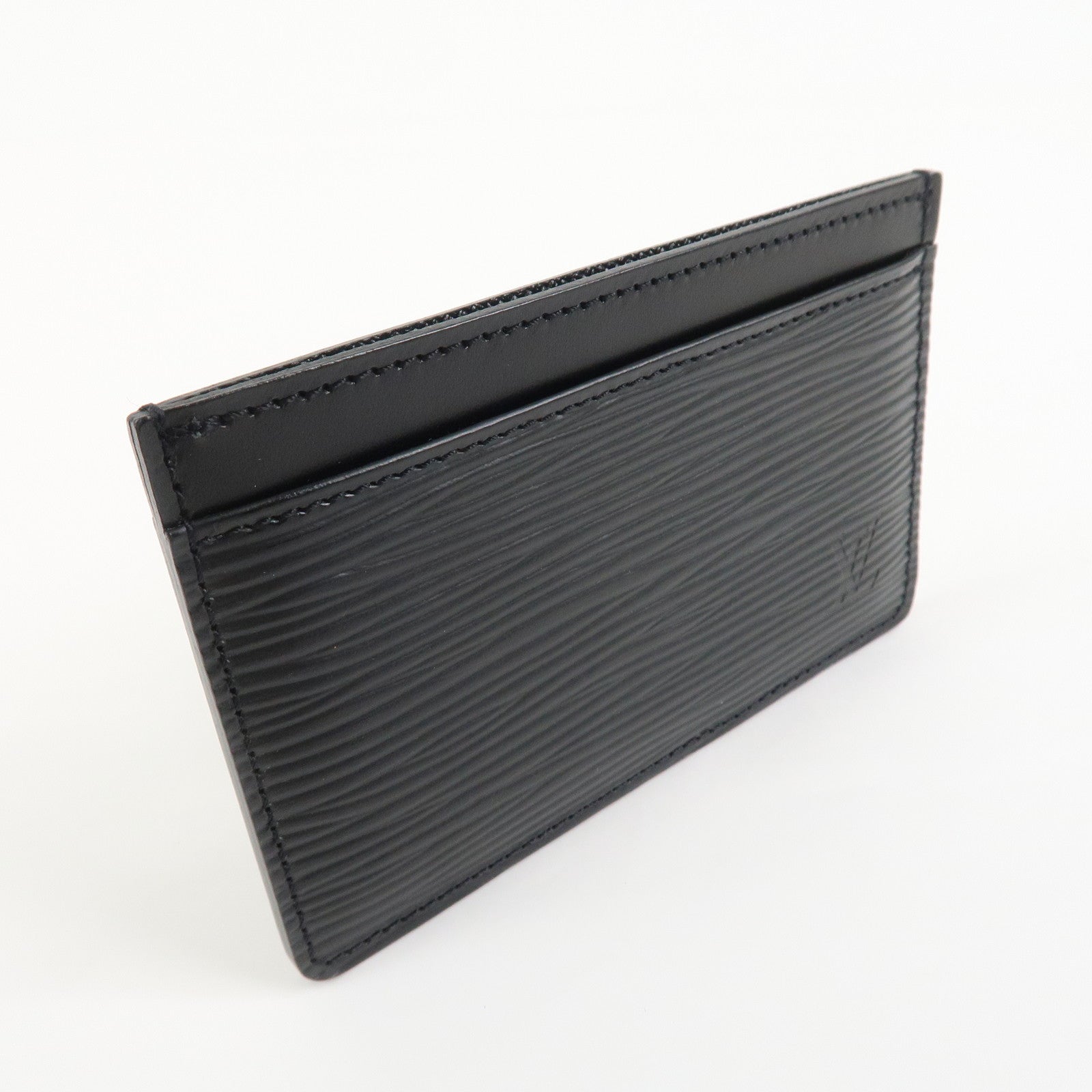 Louis Vuitton Epi Leather Porte Cartes Simple Card Case Noir M63512