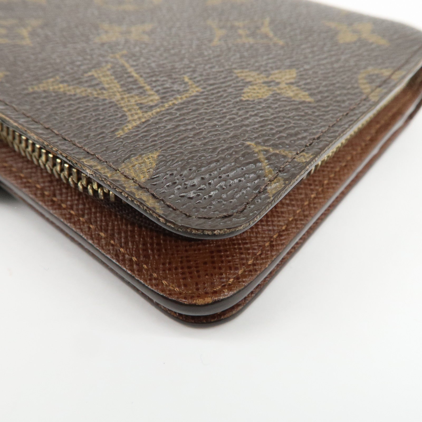 Louis Vuitton Monogram Porte Papier Zip Bi-fold Wallet Brown M61207