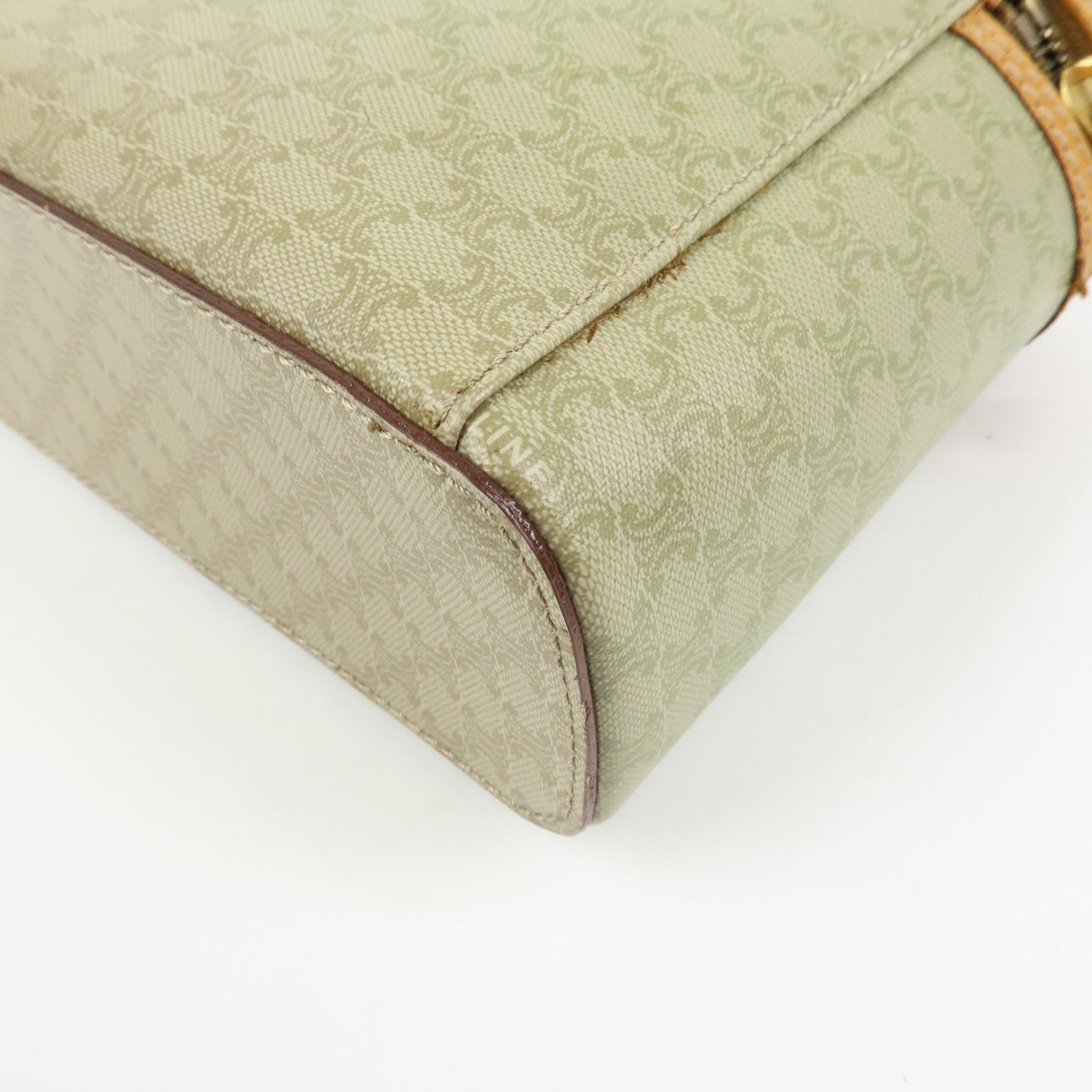 CELINE Macadam PVC Leather Vanity Bag Hand Bag Cosmetic Pouch