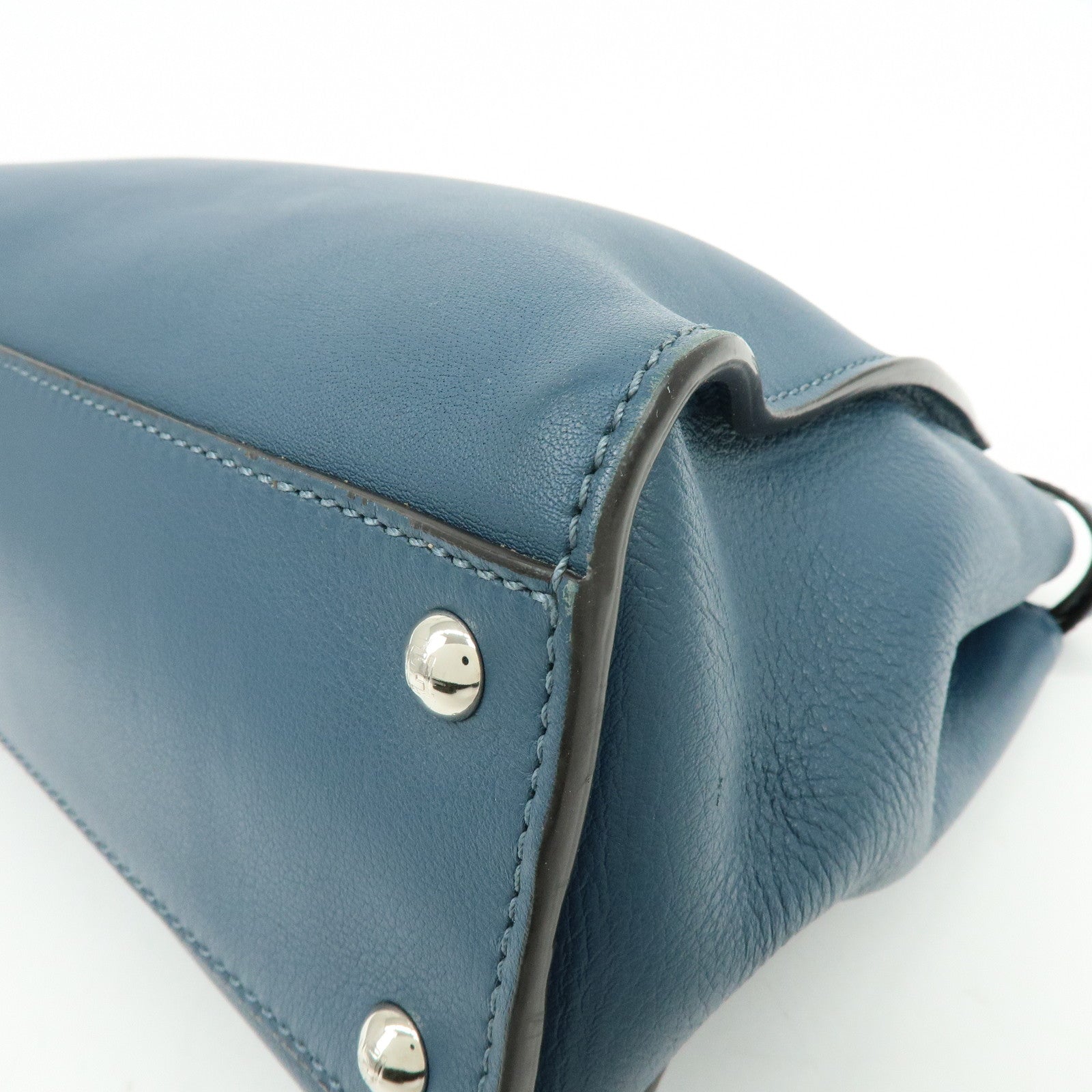 FENDI Peekaboo Calf Leather 2Way Bag Hand Bag Shoulder Bag 8BN290
