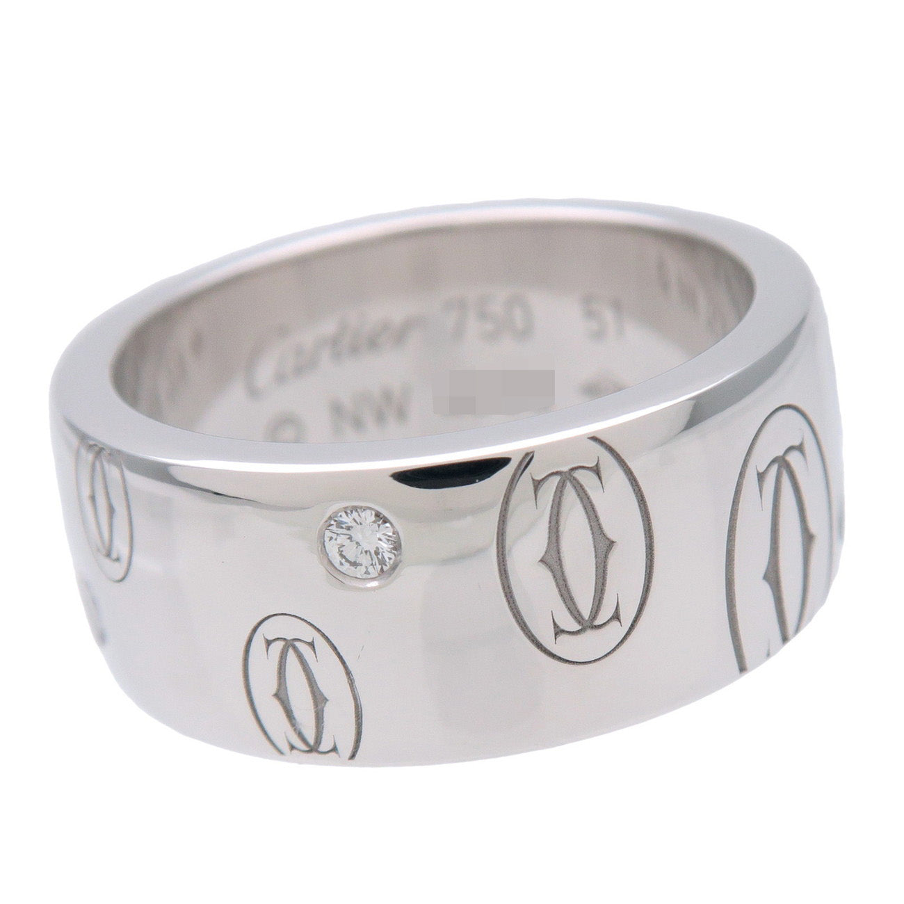 Cartier Happy Birthday Ring K18 750WG White Gold #51 US5.5 EU51