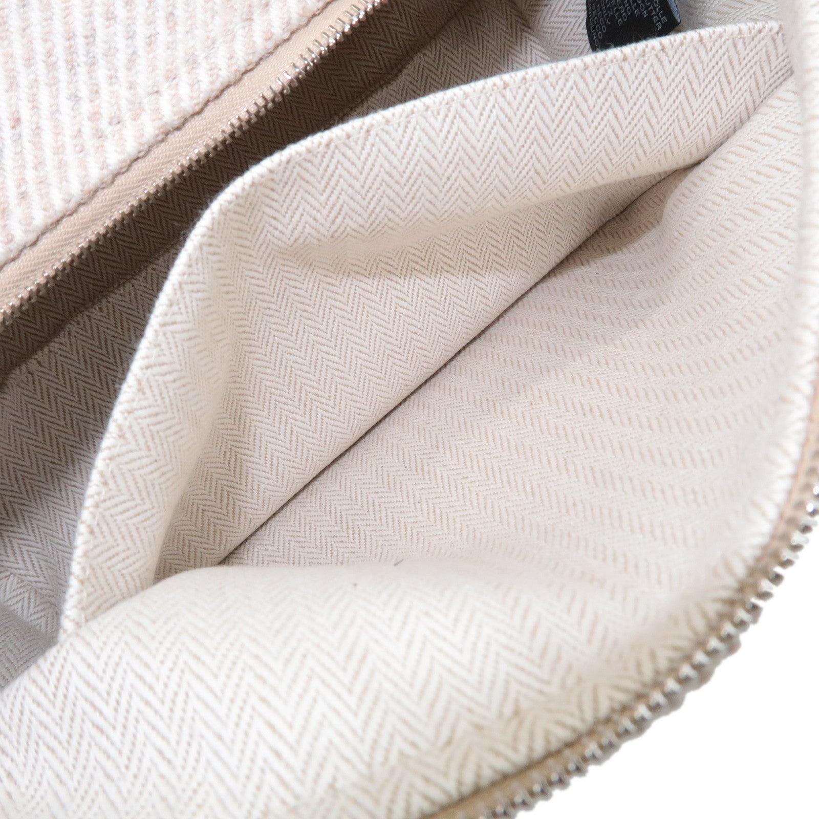 HERMES Wool Bride A Brac PM Hand Bag Silver Hardware Used