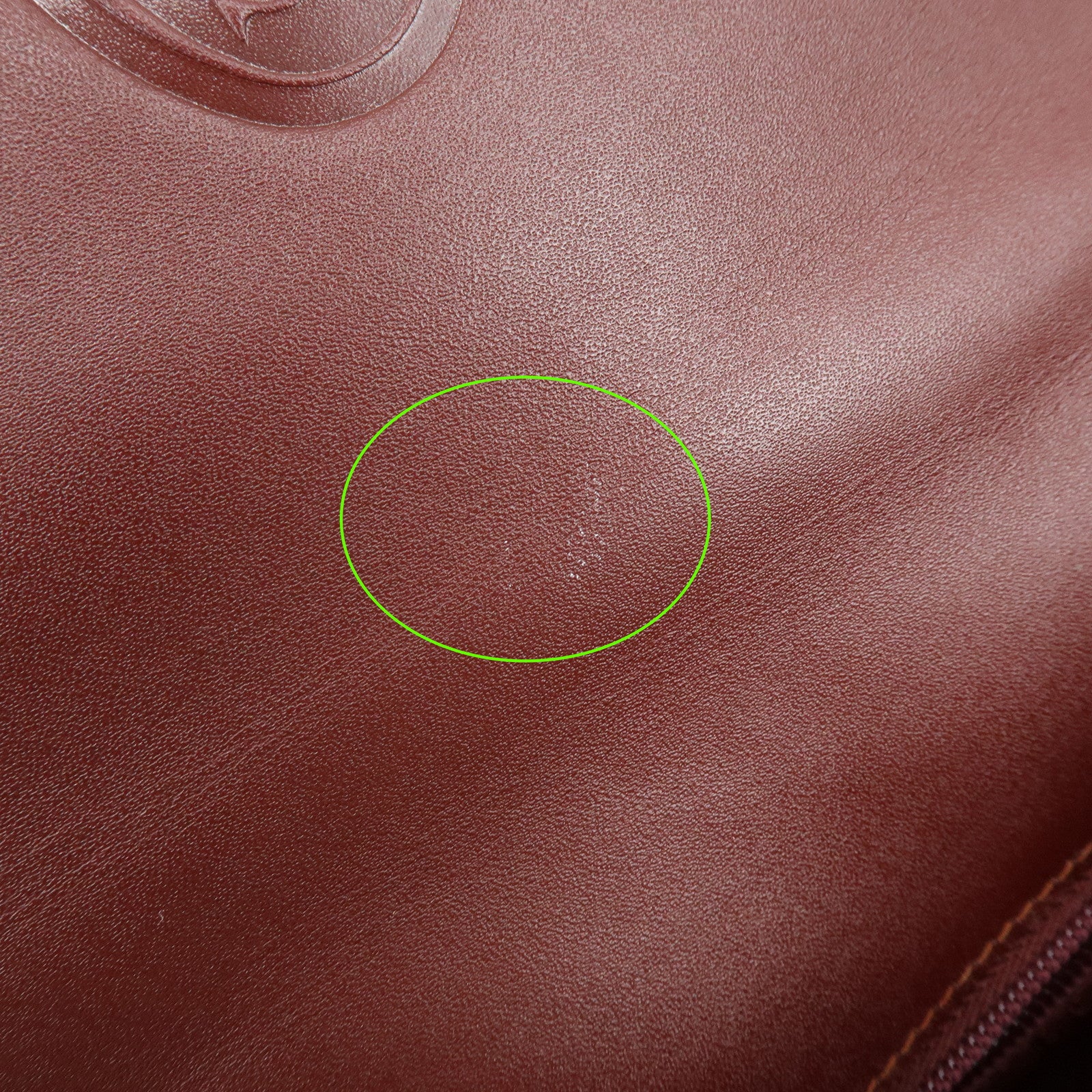 Cartier Must de Cartier Calf Skin Hand Bag Tote Bag Bordeaux