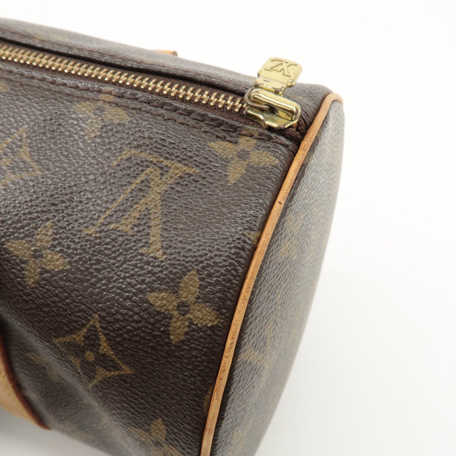 Louis Vuitton Monogram Papillon 30 Hand Bag New Style Brown M51385 Used