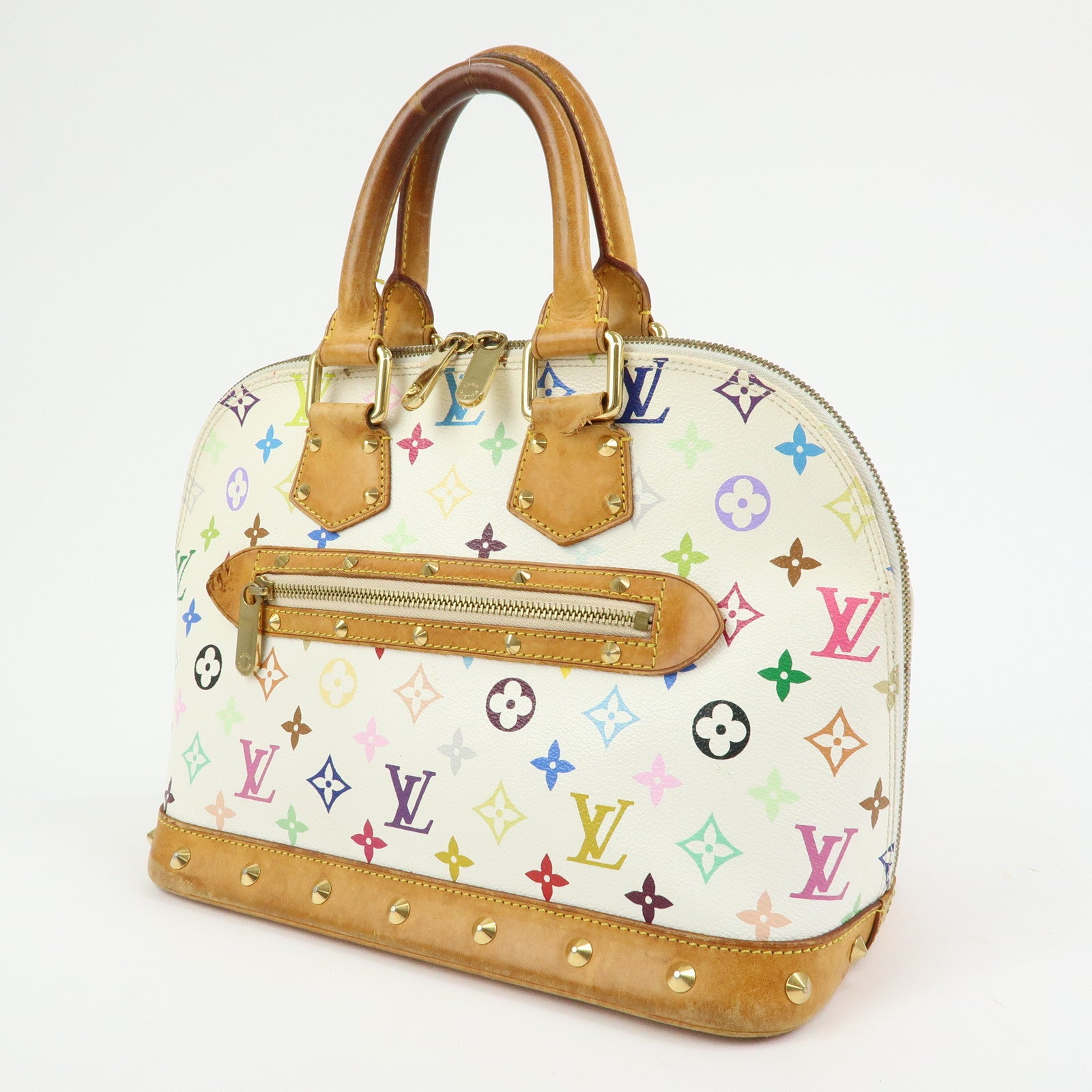 Louis Vuitton Monogram Multicolor Alma PM Hand Bag Blanc M92647
