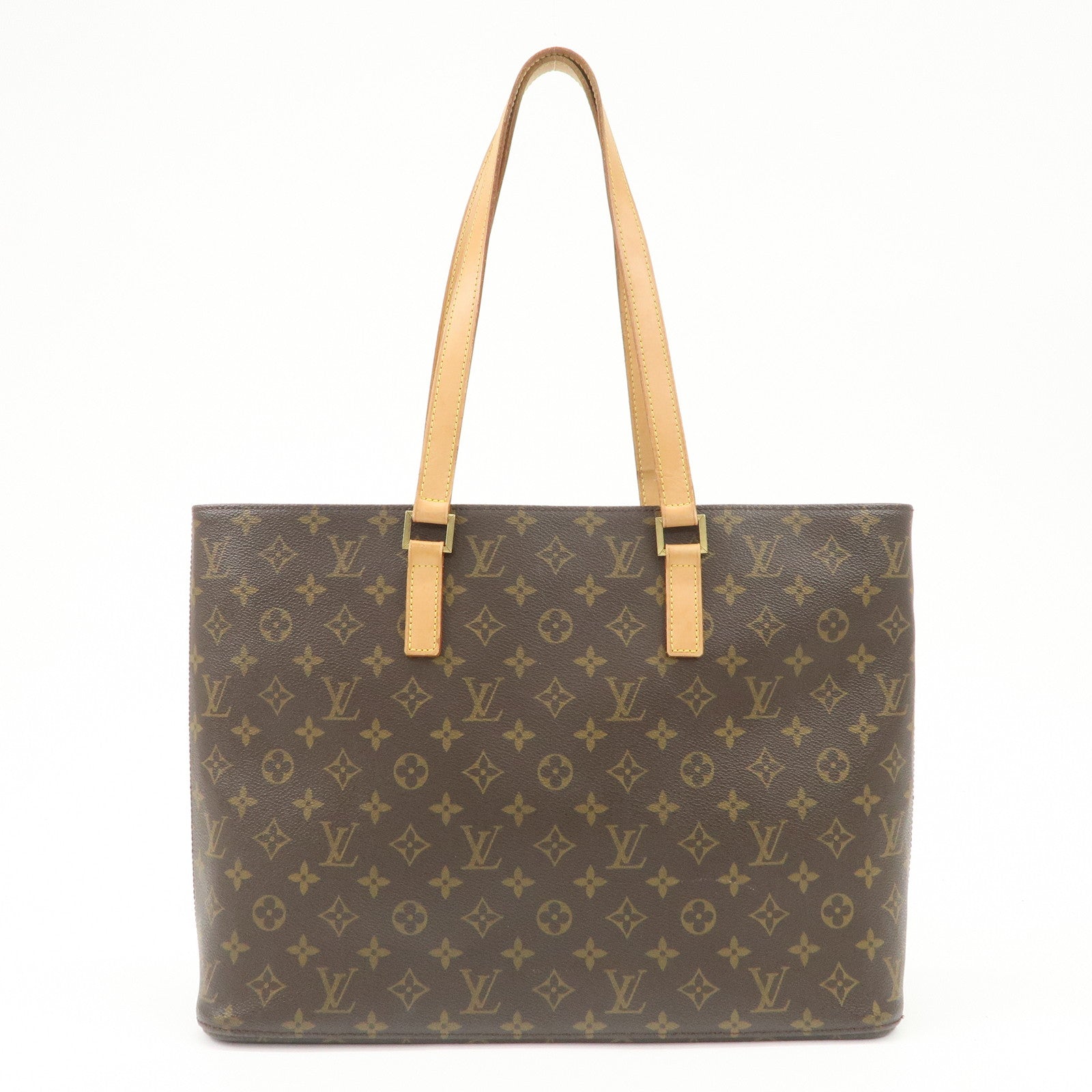 Louis Vuitton Monogram Luco Tote Bag Shoulder Bag Brown M51155 Used