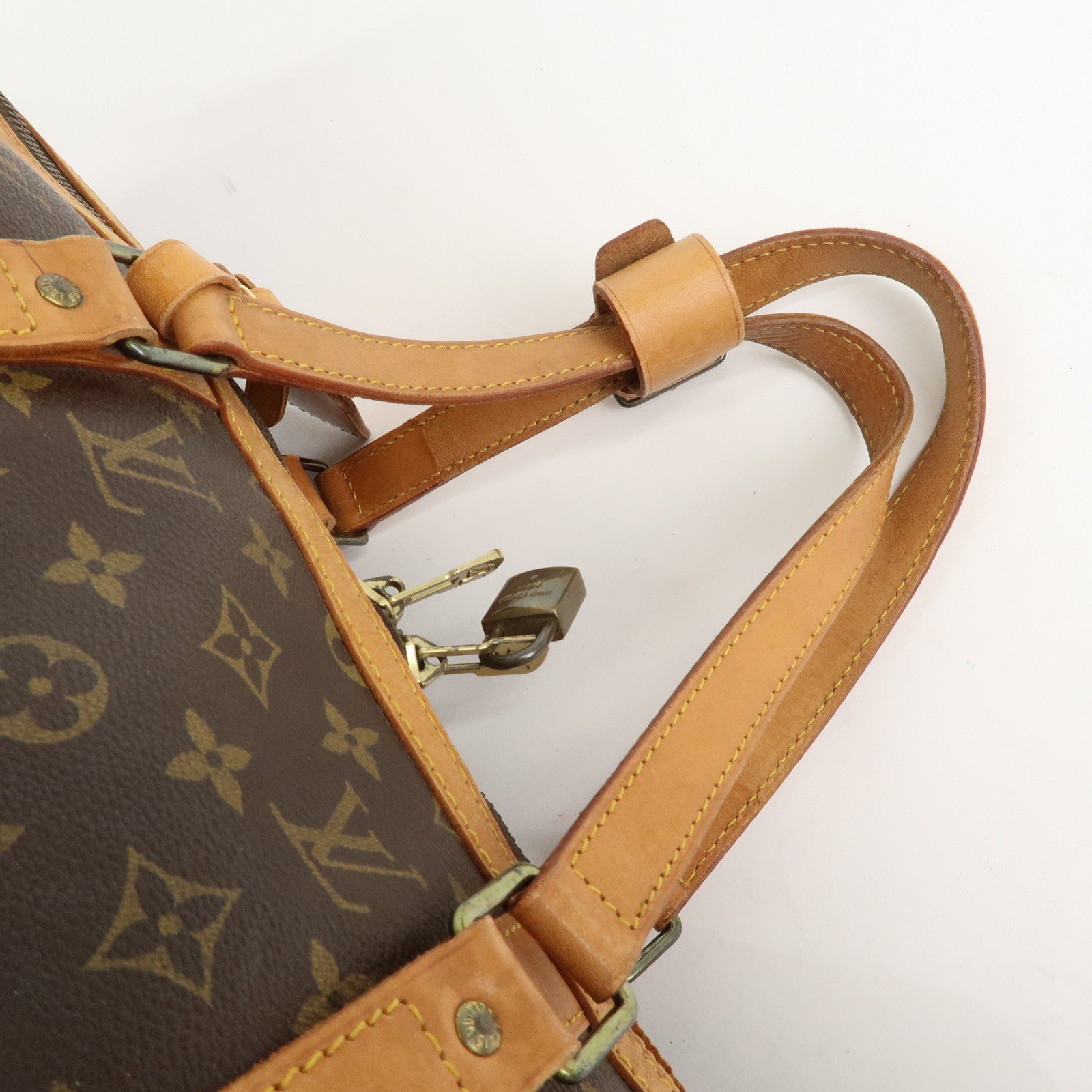 Louis Vuitton Monogram Sac Souple 45 Boston Bag Brown M41624