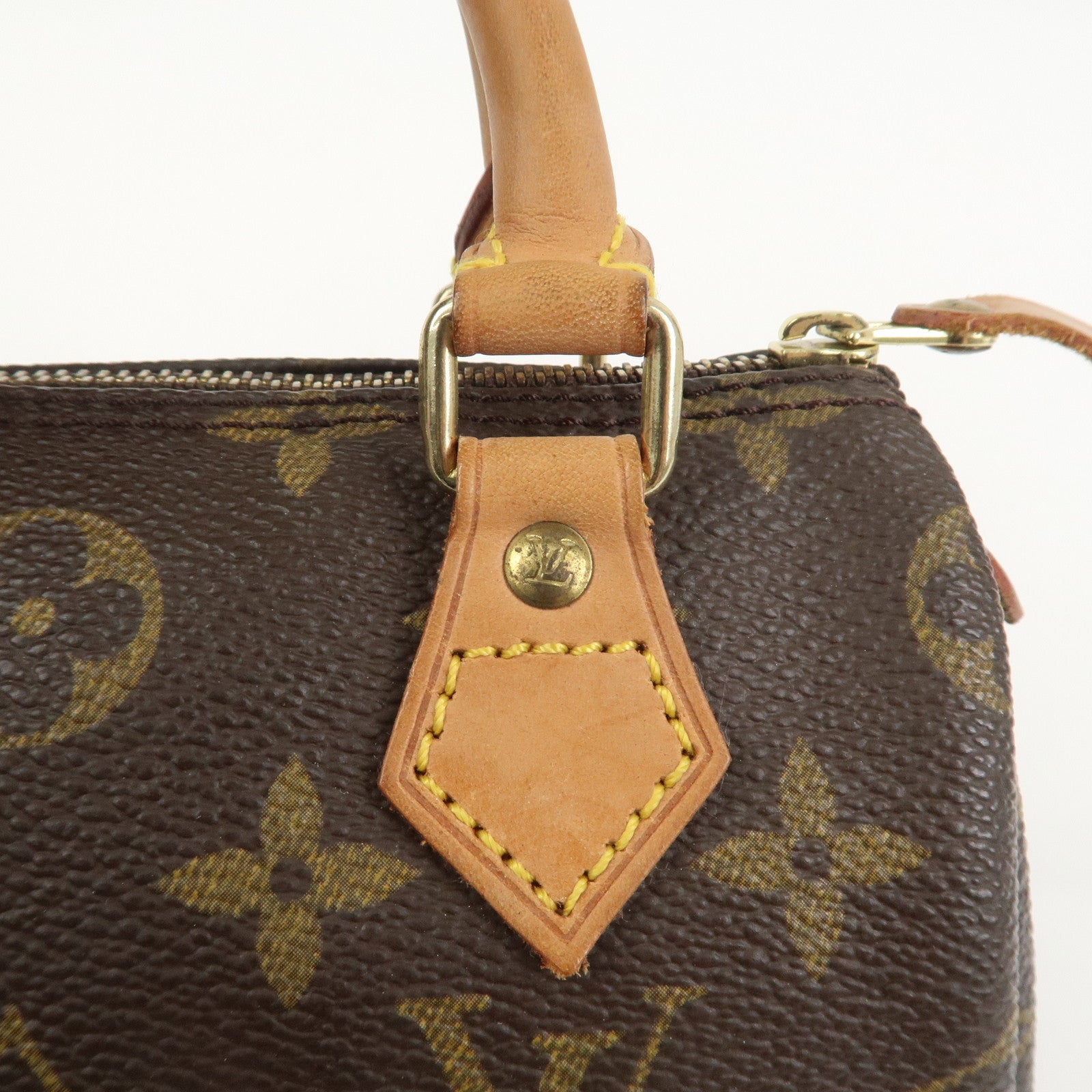 Louis Vuitton Monogram Mini Speedy Hand Bag Brown M41534