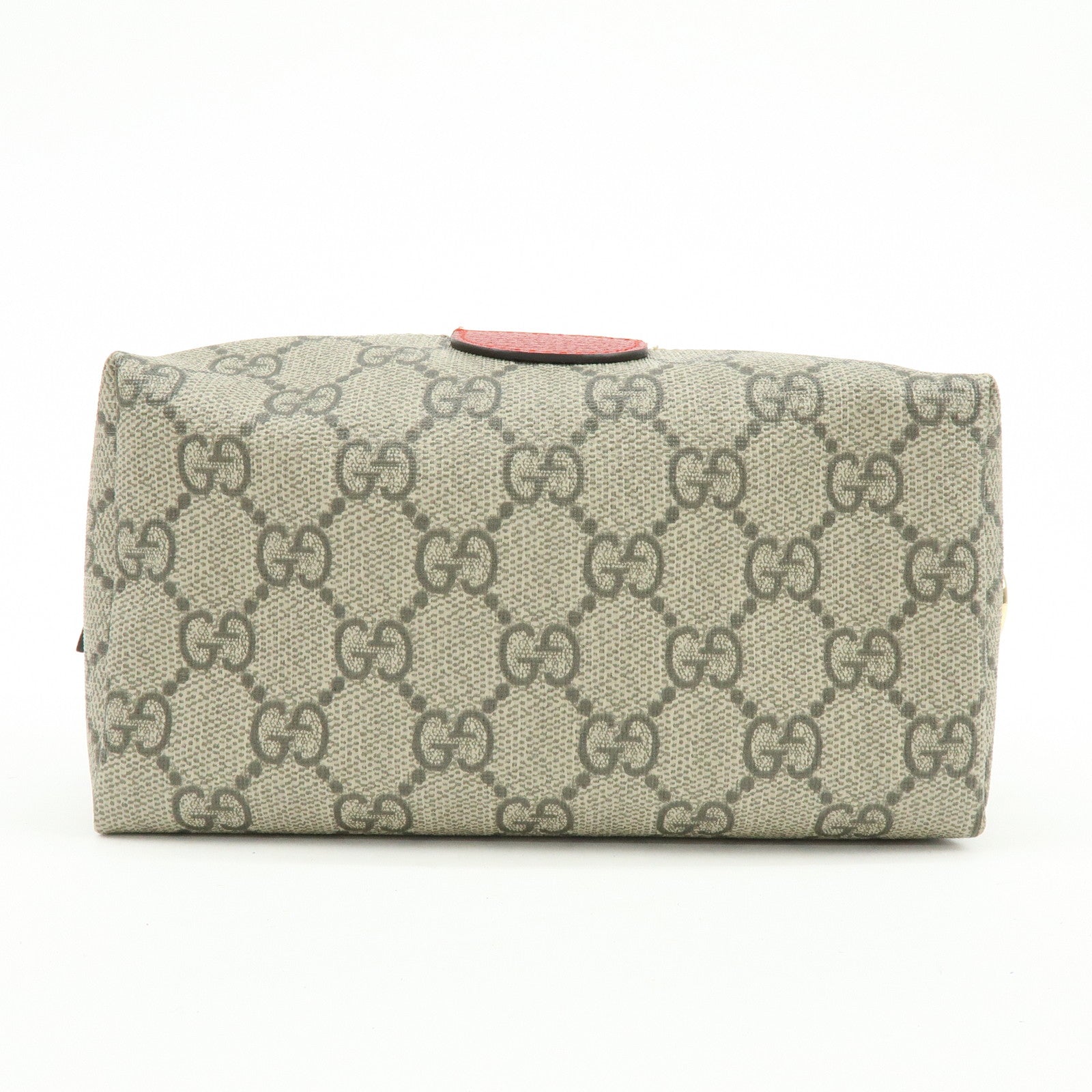 GUCCI GG Marmont GG Supreme Cosmetic Pouch Brown Red 548393