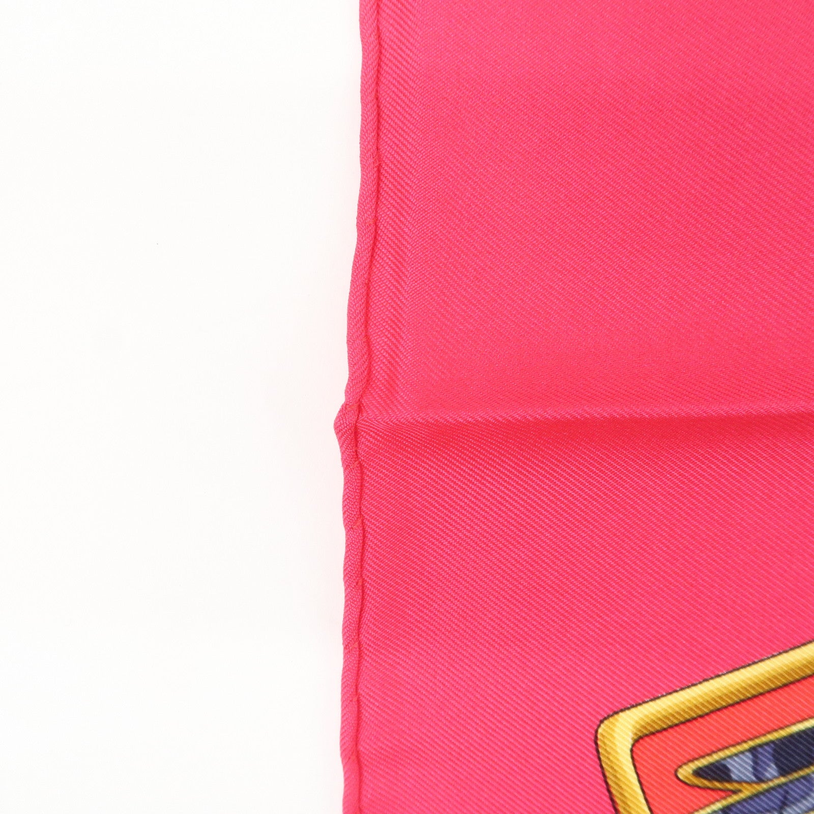 HERMES Carre 90 Silk 100% Caty Scarf Pink Multi Color