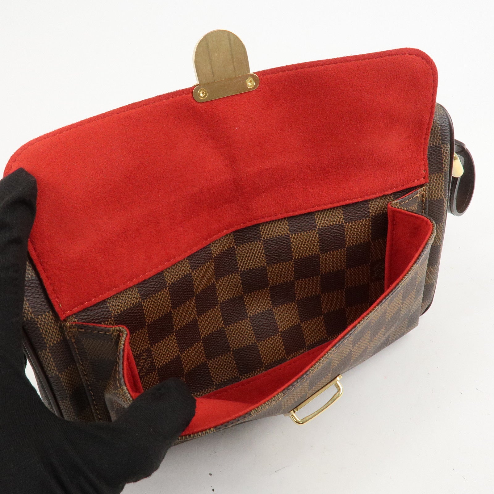 Louis Vuitton Damier Leather Canvas Ravello GM Shoulder Bag N60006