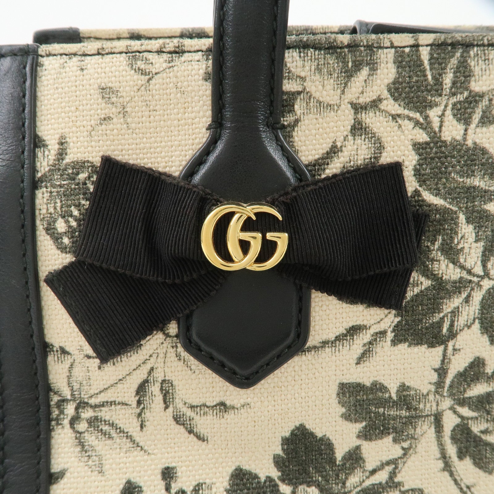 GUCCI GG Ribbon Herbarium 2Way Bag Hand Bag Shoulder Bag 443089